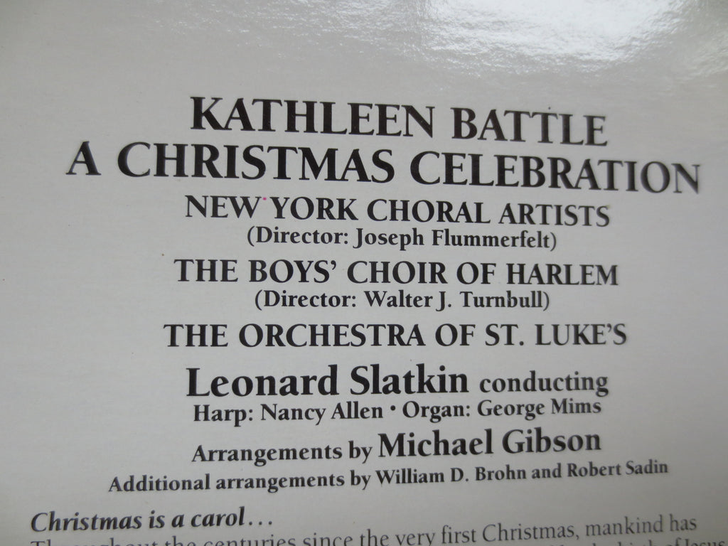 KATHLEEN BATTLE, Christmas Celebration, Vintage Album, 1986 Record, Vinyl Lp