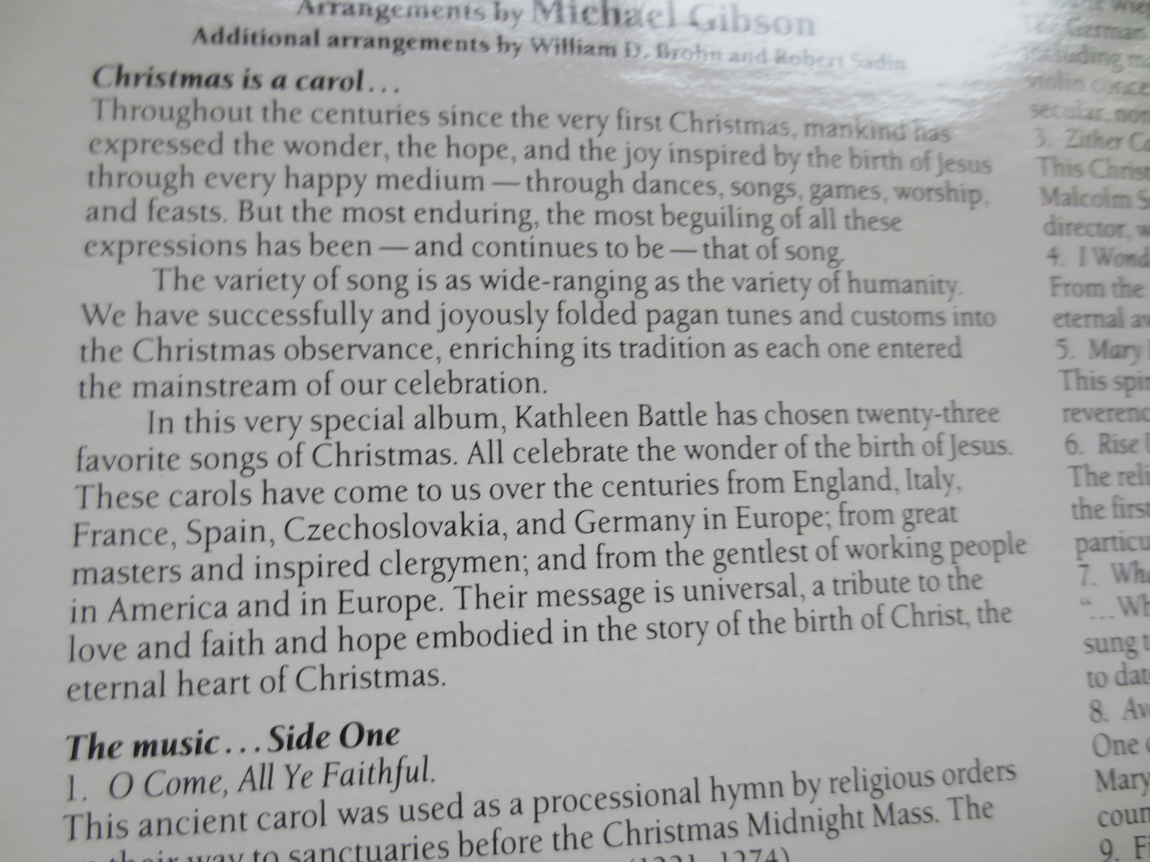 KATHLEEN BATTLE, Christmas Celebration, Vintage Album, 1986 Record, Vinyl Lp