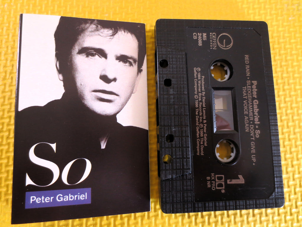 PETER GABRIEL, So, Rock Album, 1986 Cassette Tape, Vintage Cassette