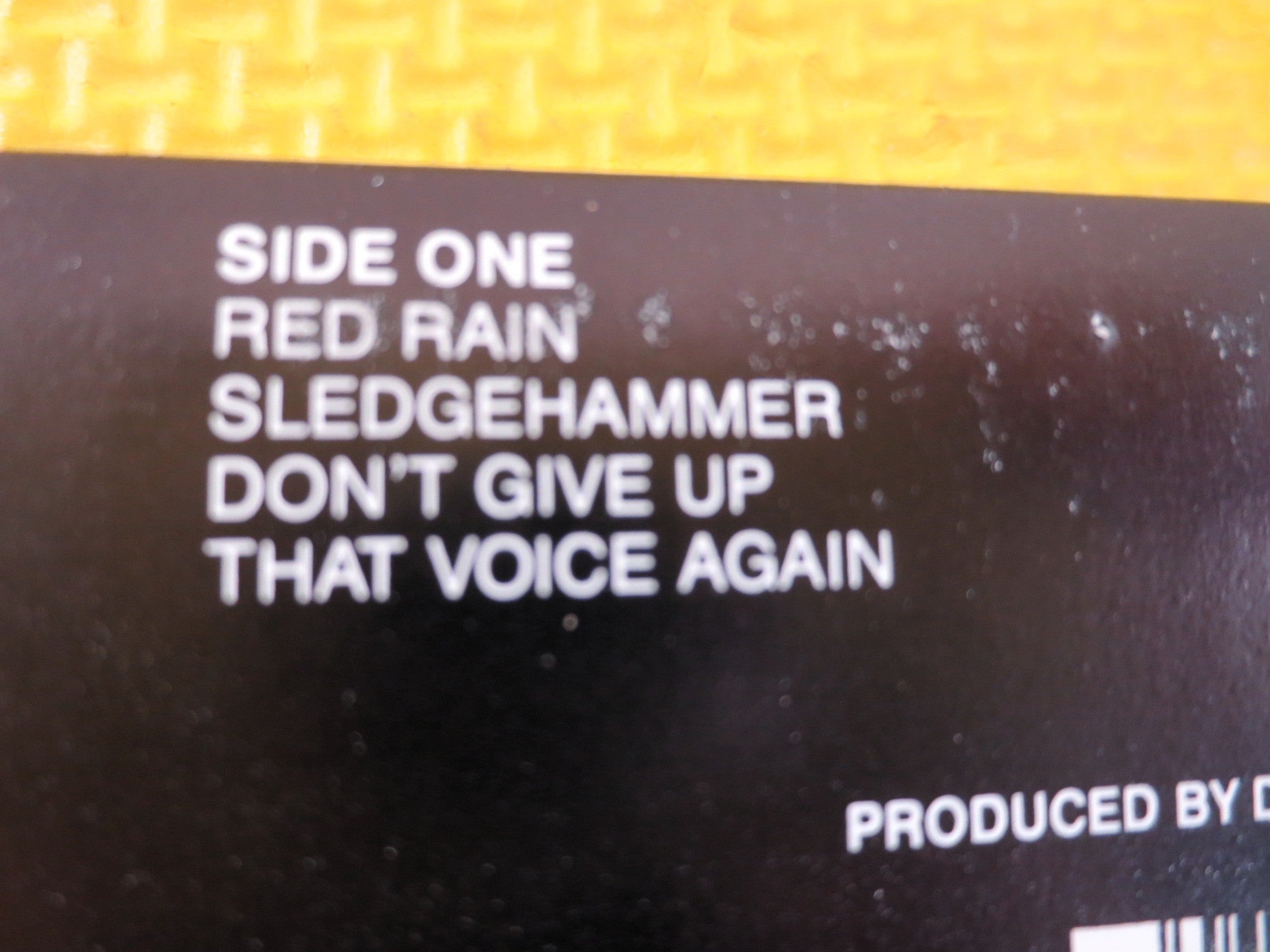 PETER GABRIEL, So, Rock Album, 1986 Cassette Tape, Vintage Cassette
