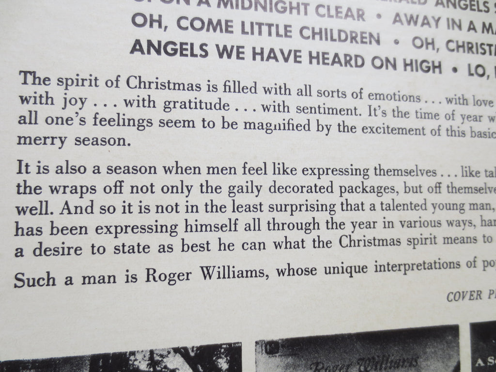Roger Williams – Christmas Songs (1956) Vinyl LP