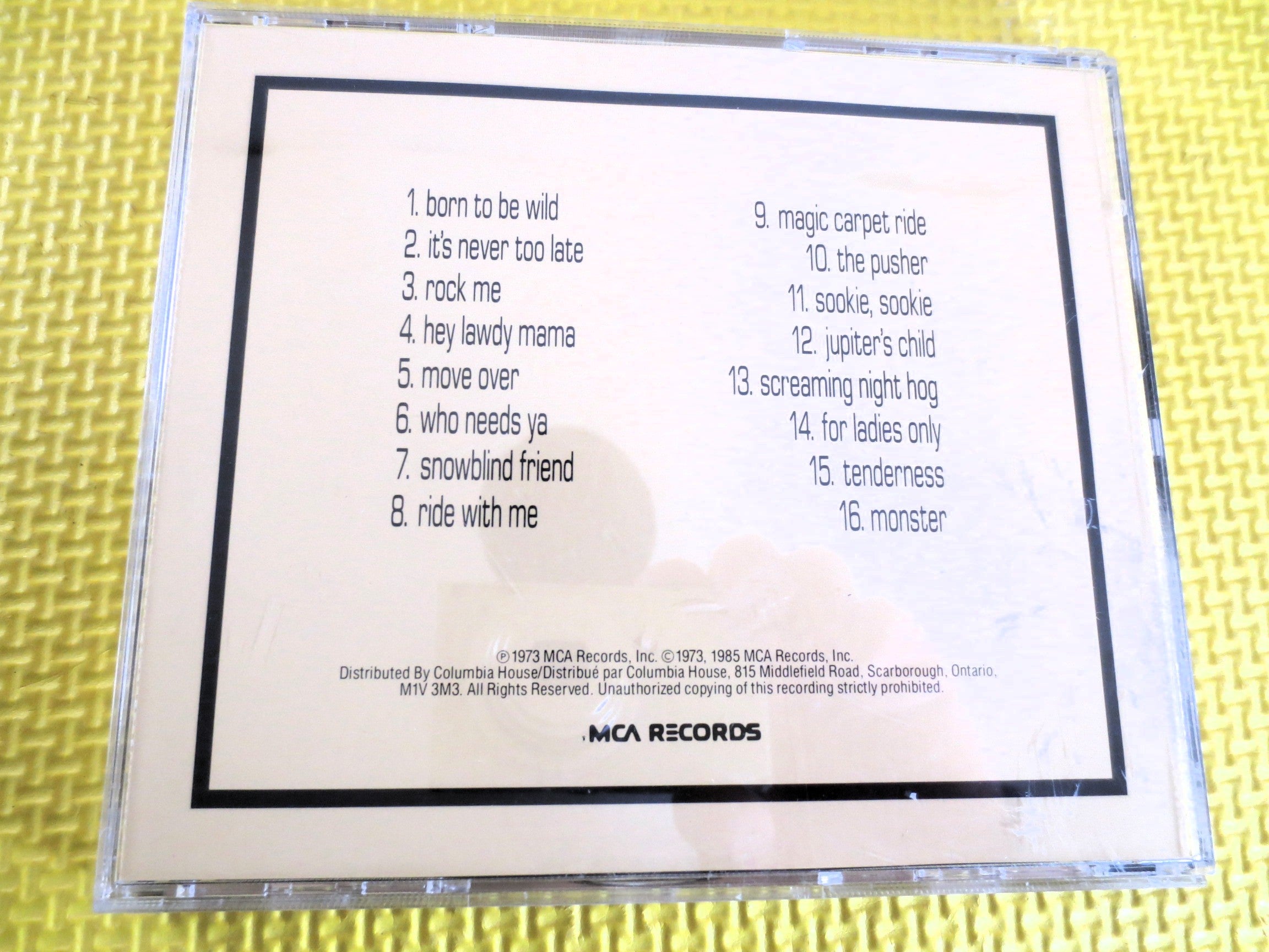STEPPENWOLF, Greatest Hits, 1985 Compact Disc, Vintage Cd