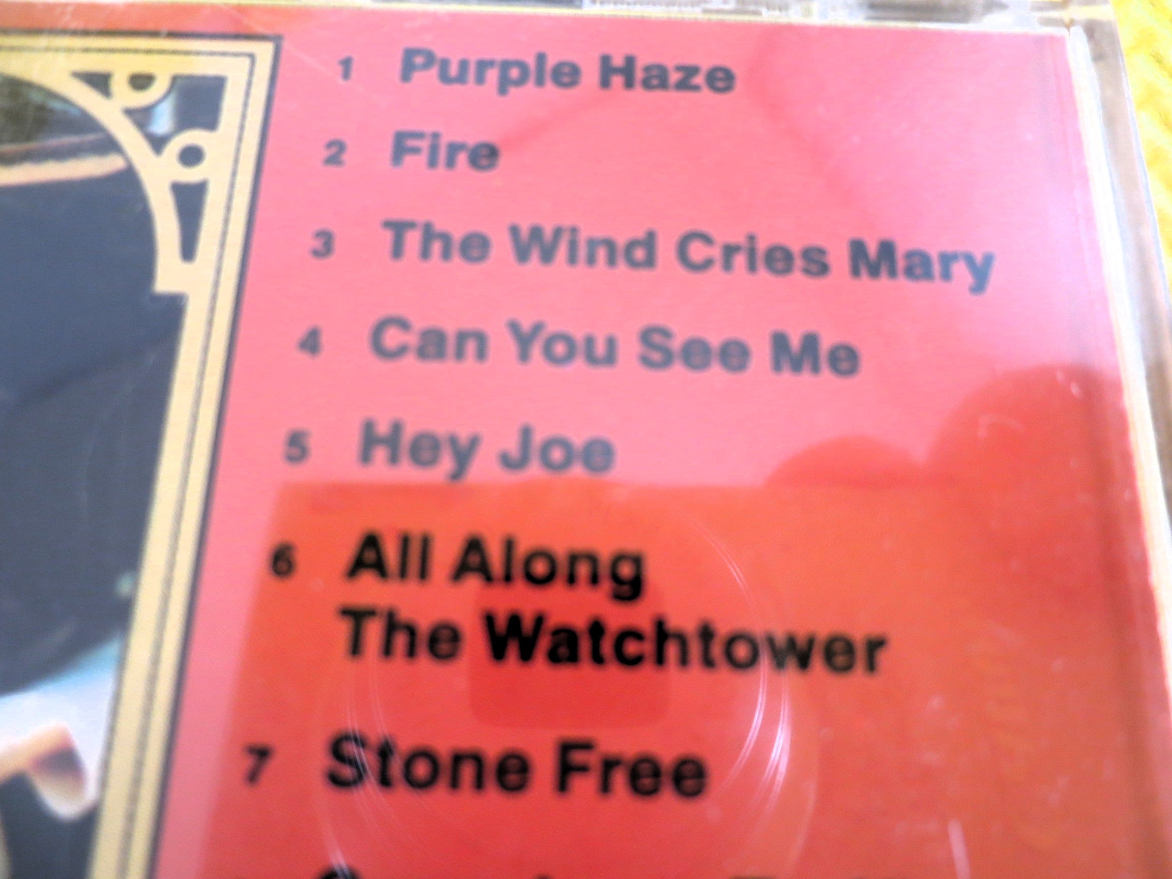 JIMI HENDRIX, Smash HITS, Rock Guitar, 1985 Compact Disc, Vintage Cd