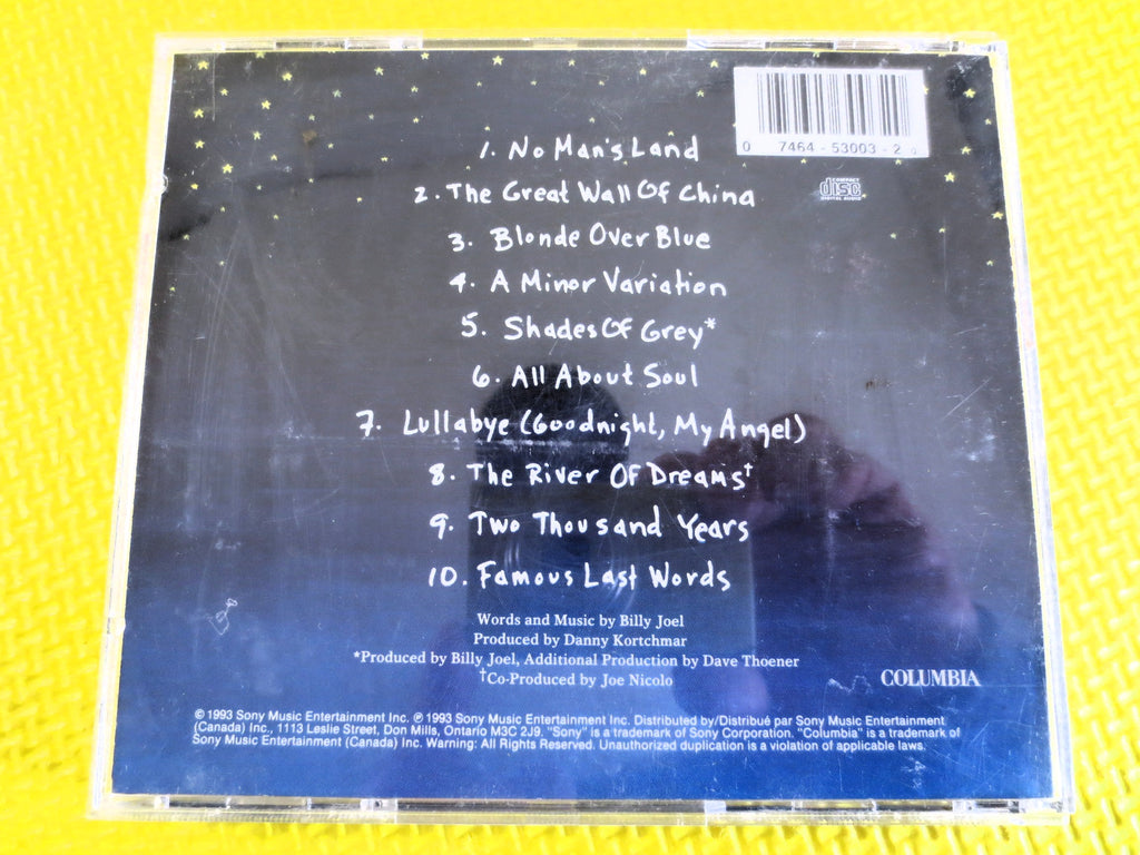 BILLY JOEL, River of DREAMS, Rock Album, 1993 Compact Disc, Vintage Cd