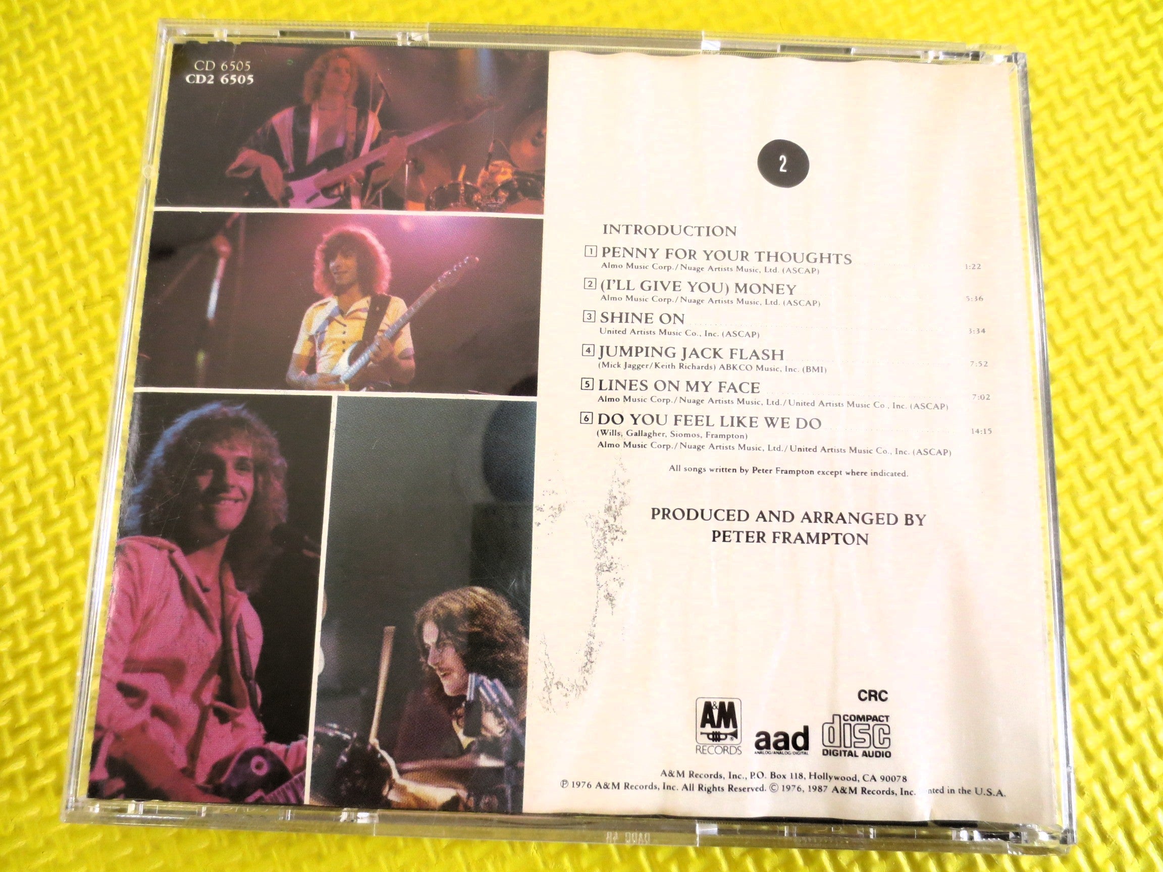 PETER FRAMPTON, FRAMPTON Comes Alive, 1985 Compact Disc, Vintage Cd