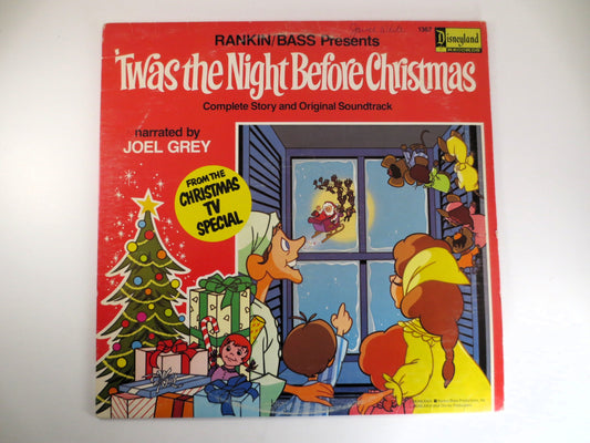 Twas the Night Before CHRISTMAS, DISNEYLAND RECORDS, Disney Records, Children's Record, Kids Records, Kids Lp, Vintage Records, 1976 Record