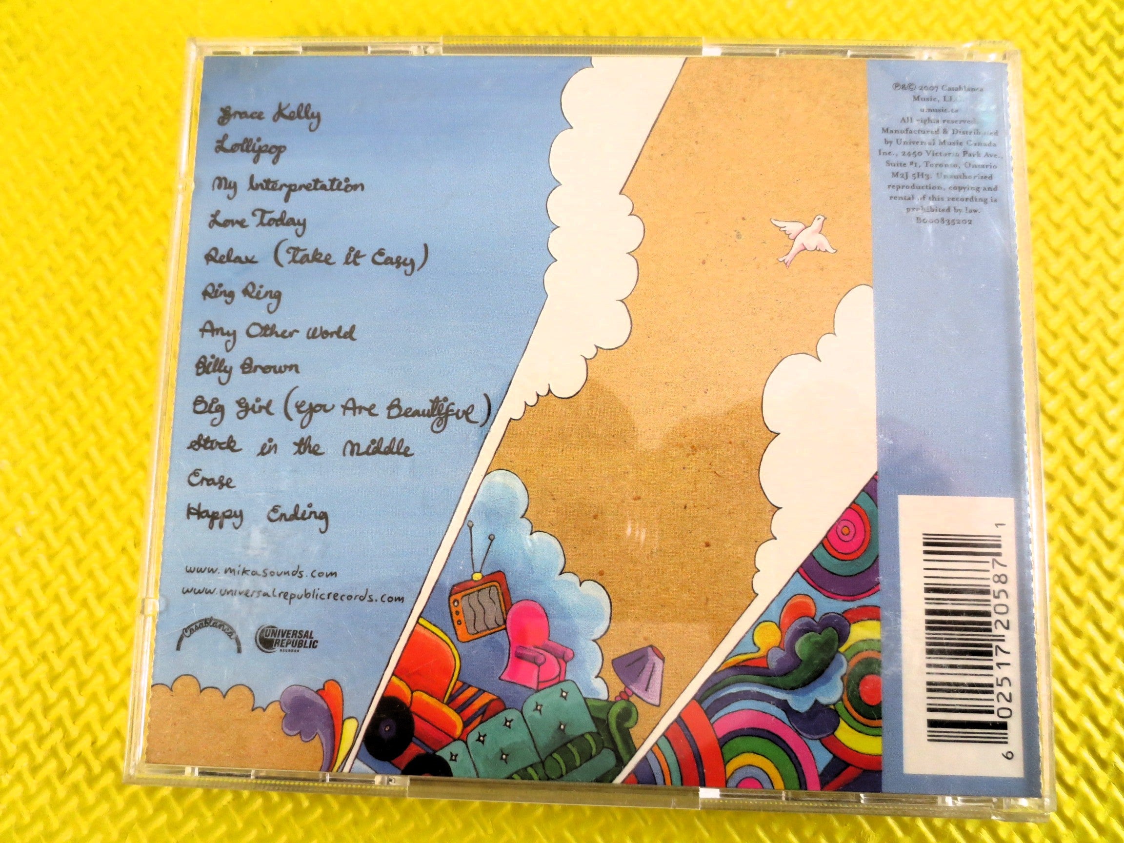 MIKA, Life in Cartoon Motion, Pop Disco Music, 2007 Compact Disc, Vintage Cd