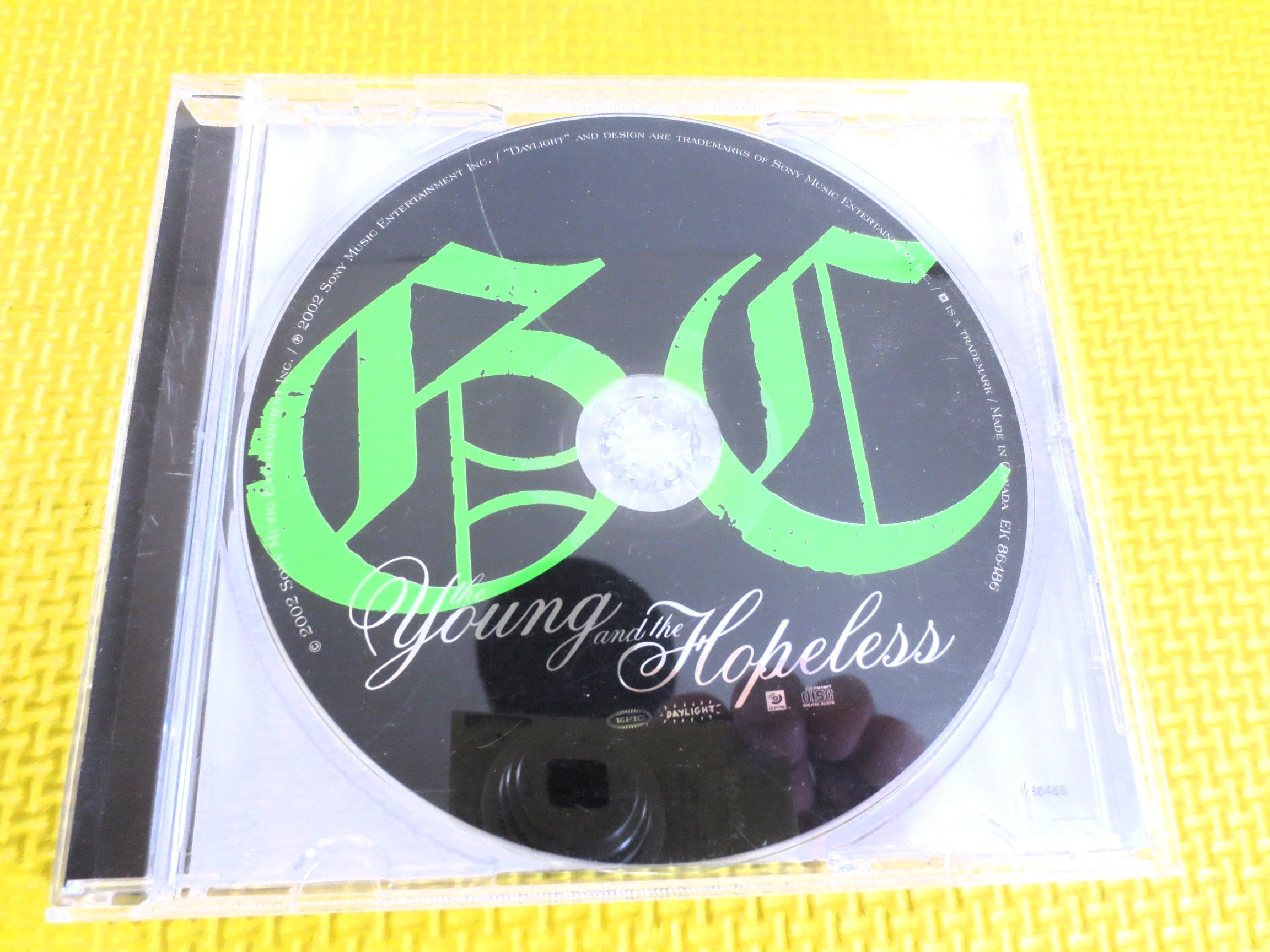 GOOD CHARLOTTE, The YOUNG and Hopeless, Grunge Album, 2002 Compact Disc, Vintage  Cd