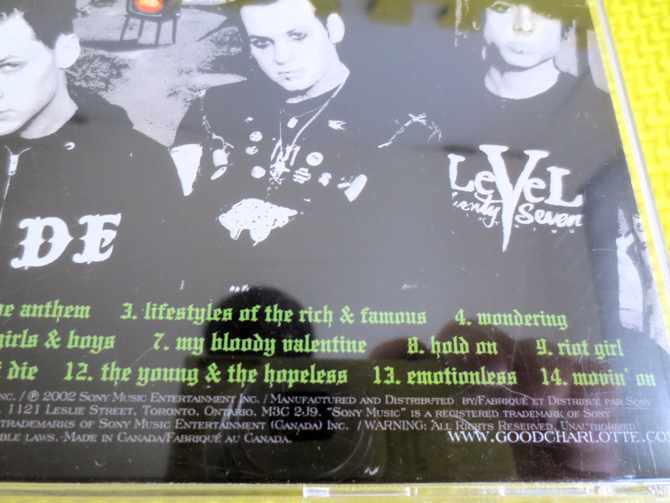 GOOD CHARLOTTE, The YOUNG and Hopeless, Grunge Album, 2002 Compact Disc, Vintage  Cd
