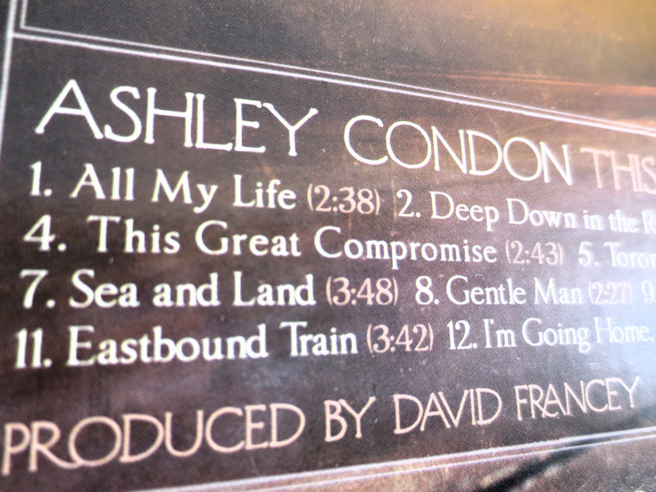 ASHLEY CONDON, Great COMPROMISE, Country Music, 2005 Compact Disc, Vintage Cd