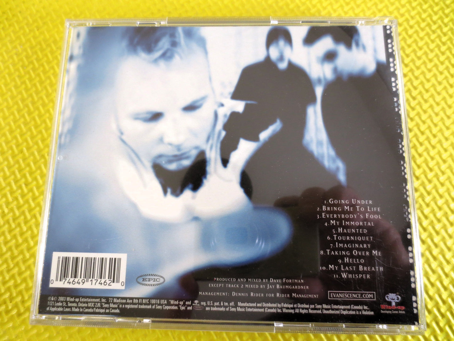 EVANESCENCE, FALLEN, EVANESCENCE Cd, Evanescence Album, Evanescence Music, Evanescence Hits, Evanescence Song, 2003 Compact Disc