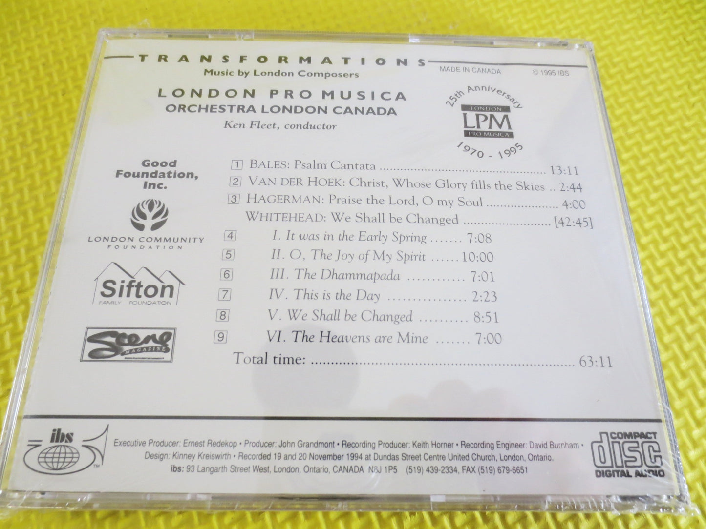 ORCHESTRA LONDON, Factory SEALED, Transformations, Classical Music Cd, Classical Piano Cd, Symphony Cd, Orchestra Cd, Cds, 1994 Compact Disc