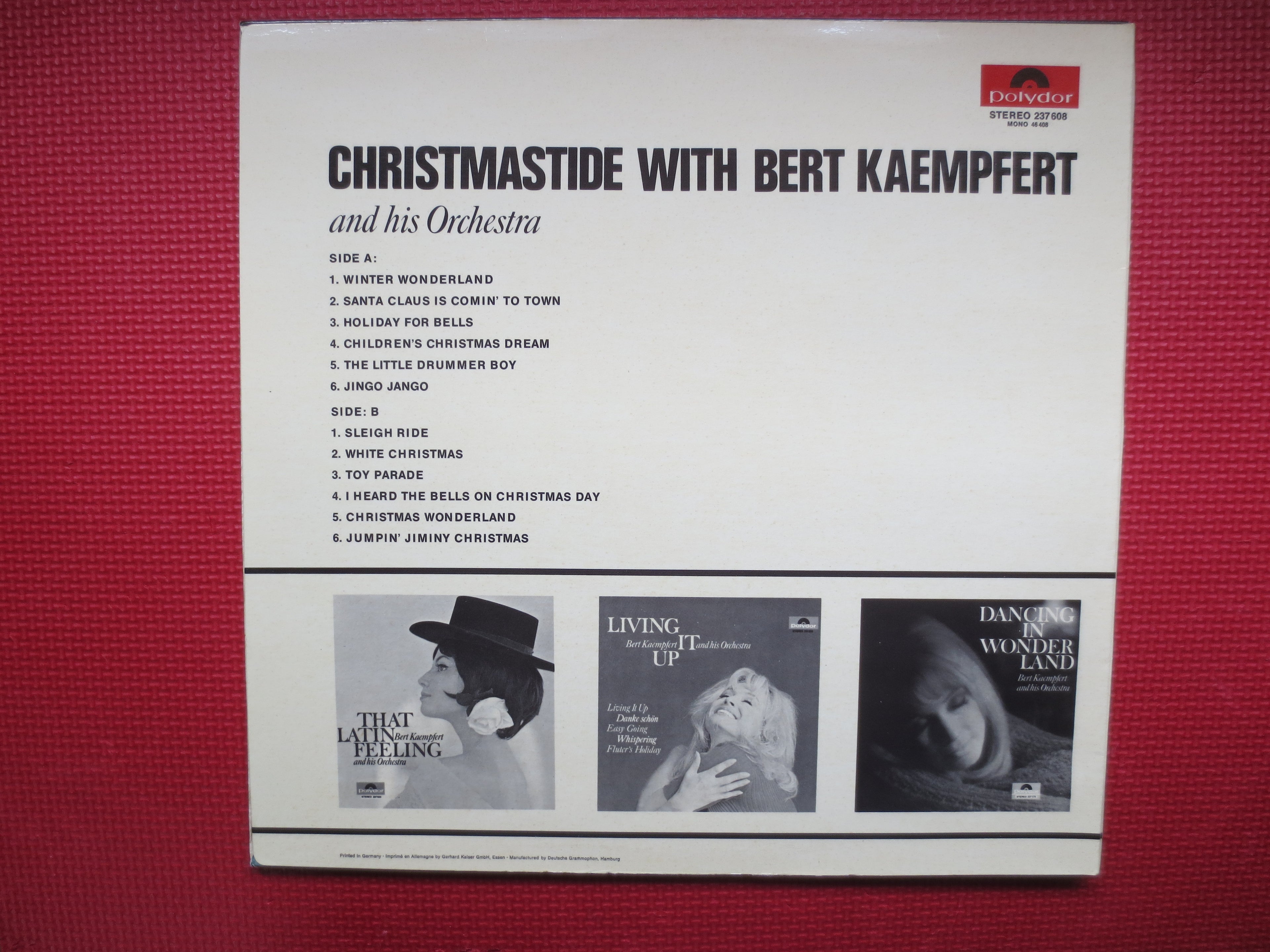 Bert Kaempfert – Christmas Tide with Bert Kaempfert (1973) Vinyl LP