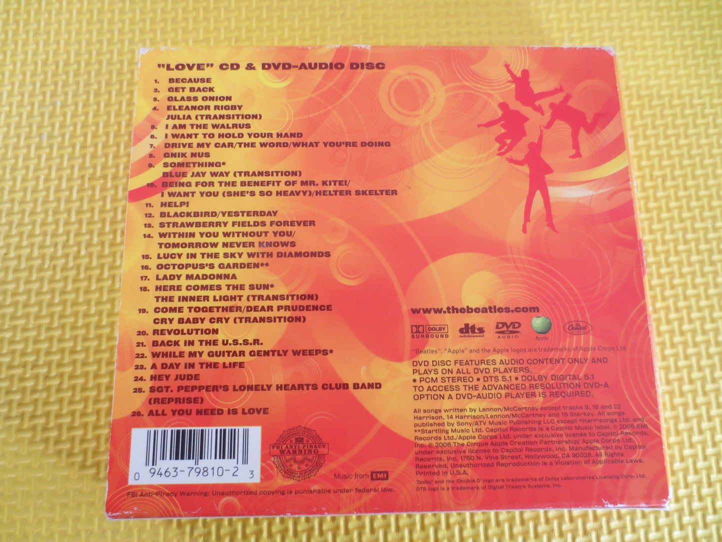 The BEATLES, LOVE, 2 Discs, The BEATLES Cd, Love Cd, The Beatles Lp, The Beatles Album, The Beatles Hits Cd, 2006 Compact Disc