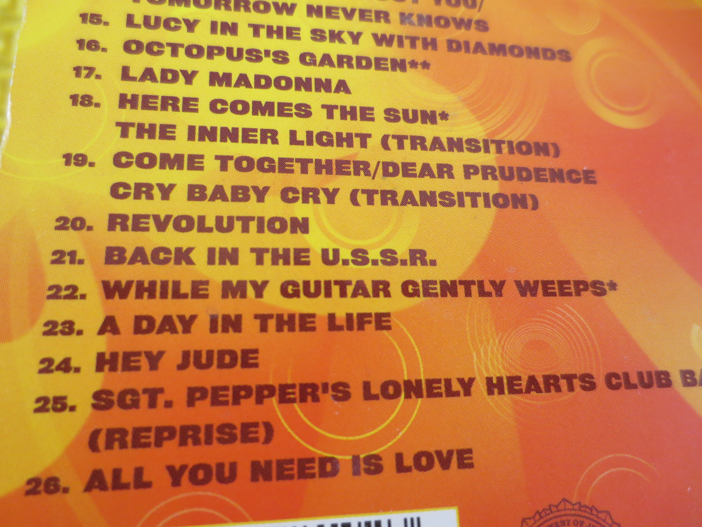 The BEATLES, LOVE, 2 Discs, The BEATLES Cd, Love Cd, The Beatles Lp, The Beatles Album, The Beatles Hits Cd, 2006 Compact Disc