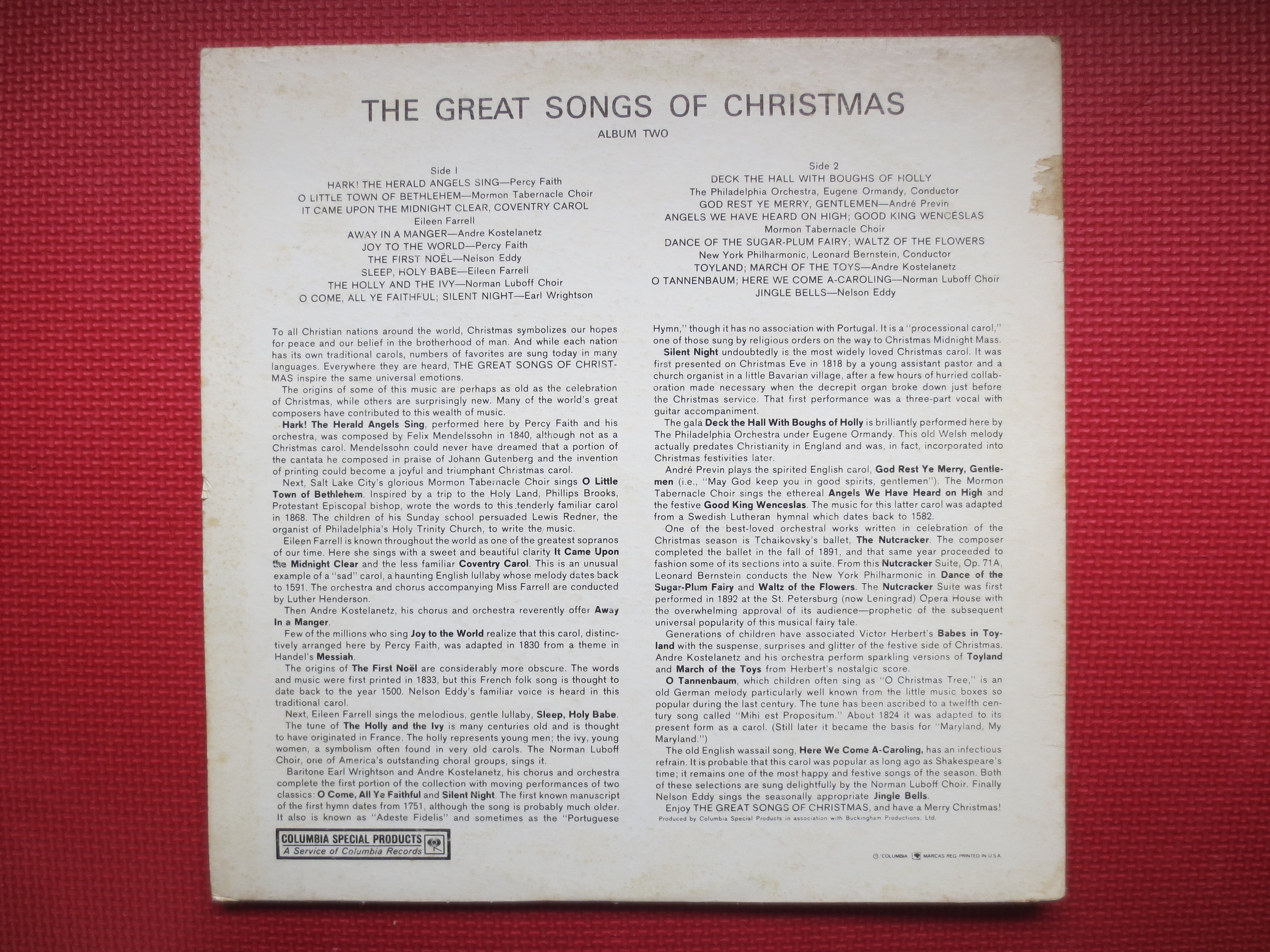 The Great Songs of Christmas – Album Two (1967) Vinyl LP