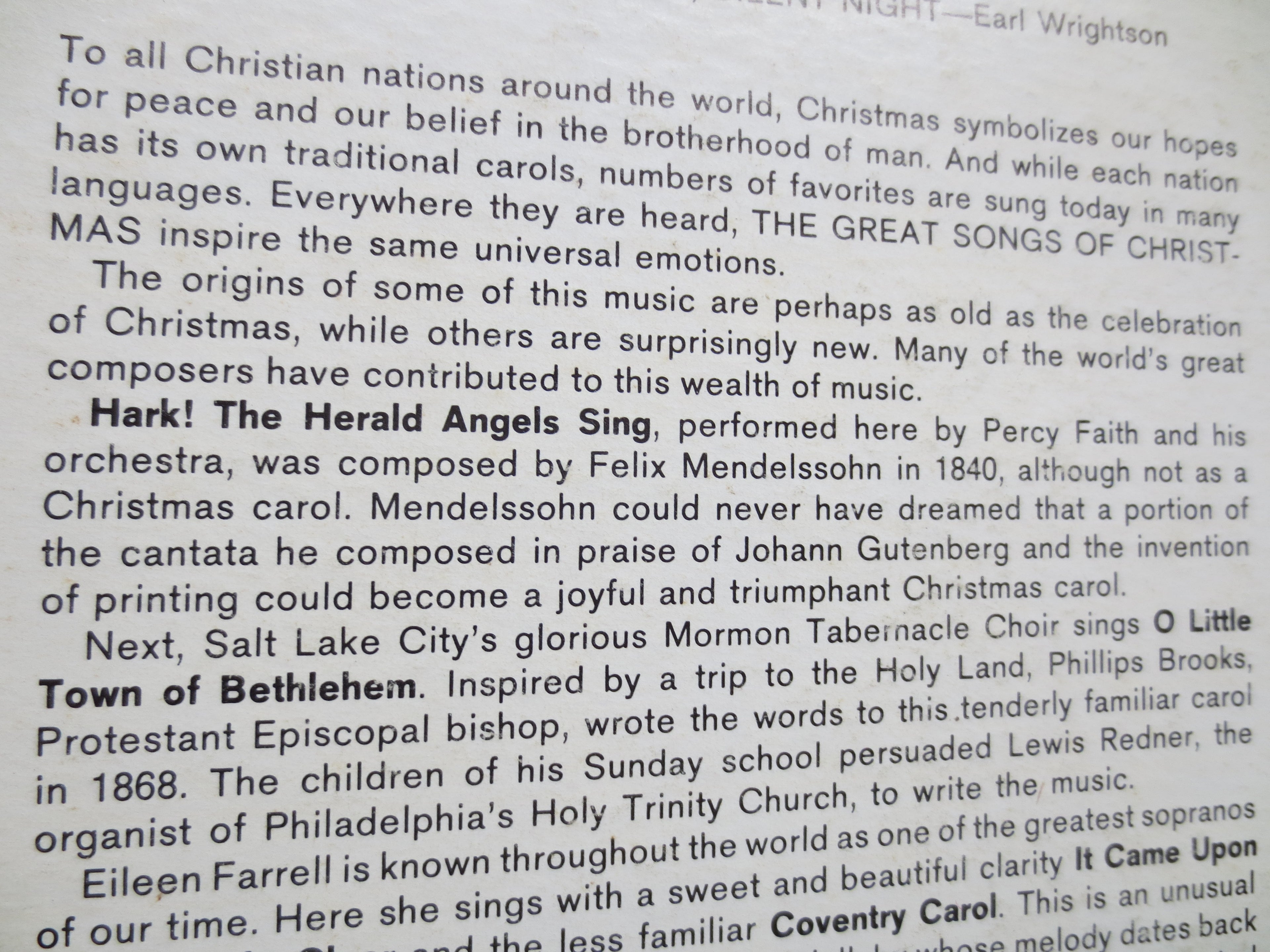 The Great Songs of Christmas – Album Two (1967) Vinyl LP