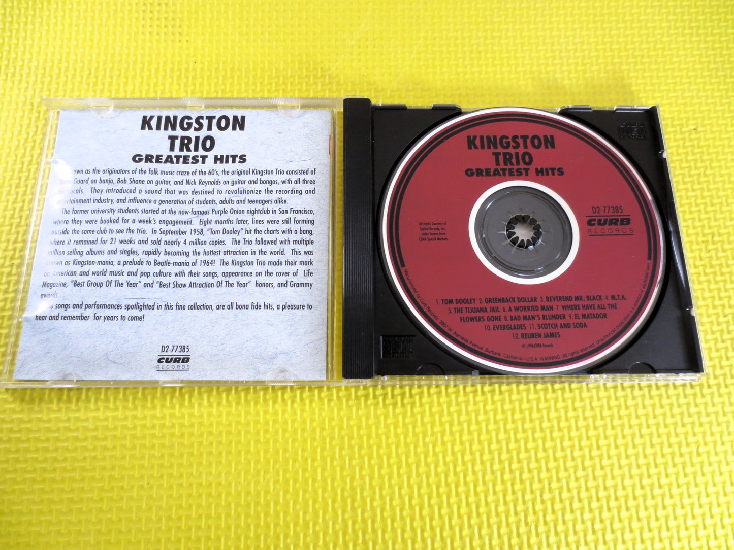 KINGSTON TRIO, GREATEST Hits, Kingston Trio Cd, Kingston Lp, Kingston Trio Albums, Kingston Trio Music, Cd, Vintage Cds, 1990 Compact Disc