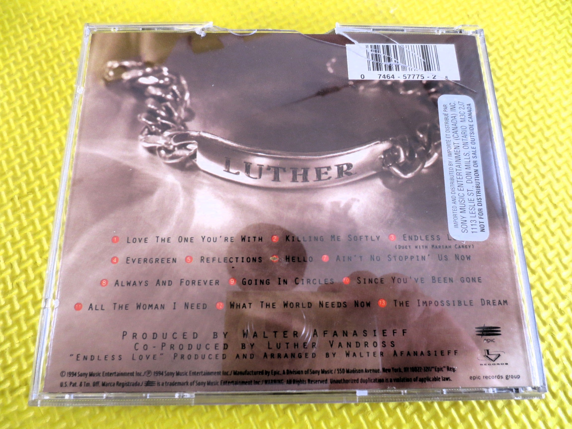 LUTHER VANDROSS, SONGS, Luther Vandross Cd, Luther Vandross Hits, Luther Vandross Song, Blues Cd, Jazz Music Cd , Vintage Cd's, 1994 Cds