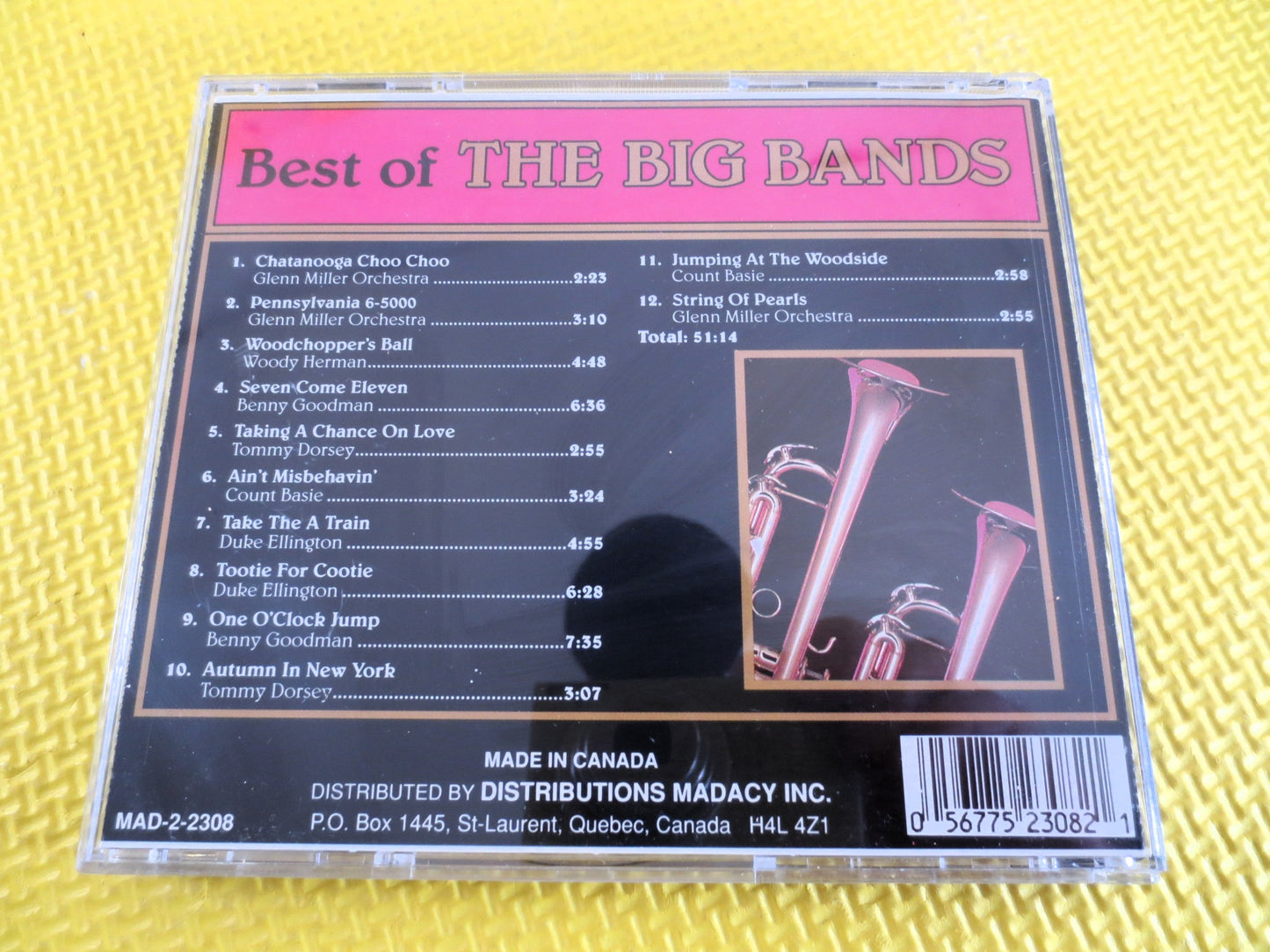 BIG BANDS, BEST of Hits, Glenn Miller Cd, Woody Herman Cd, Benny Goodman Cd, Tommy Dorsey, Count Basie Cd, Vintage Cd's, 1985 Compact Discs