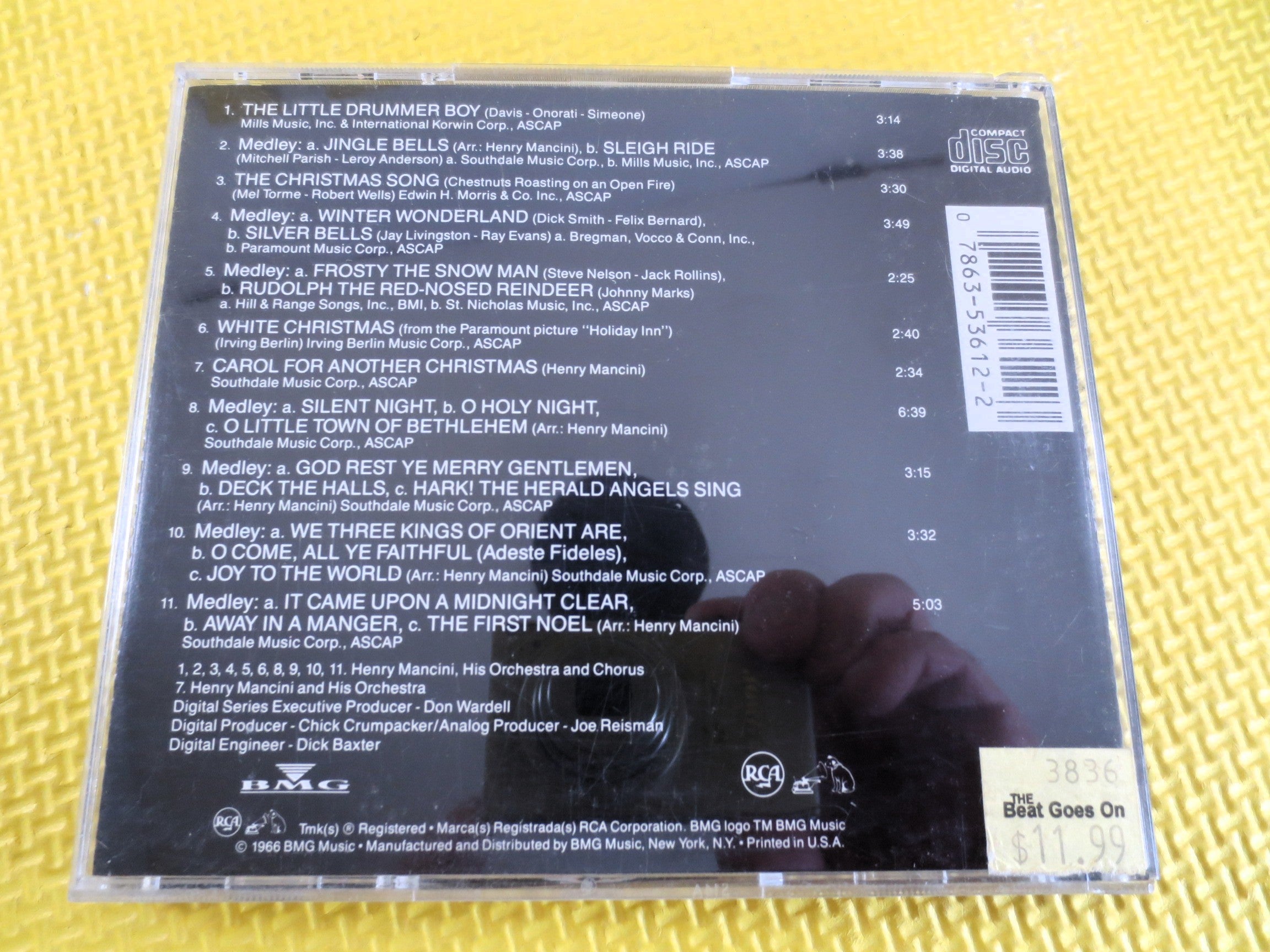 HENRY MANCINI, CHRISTMAS, 1985 Compact Disc, Vintage Cd
