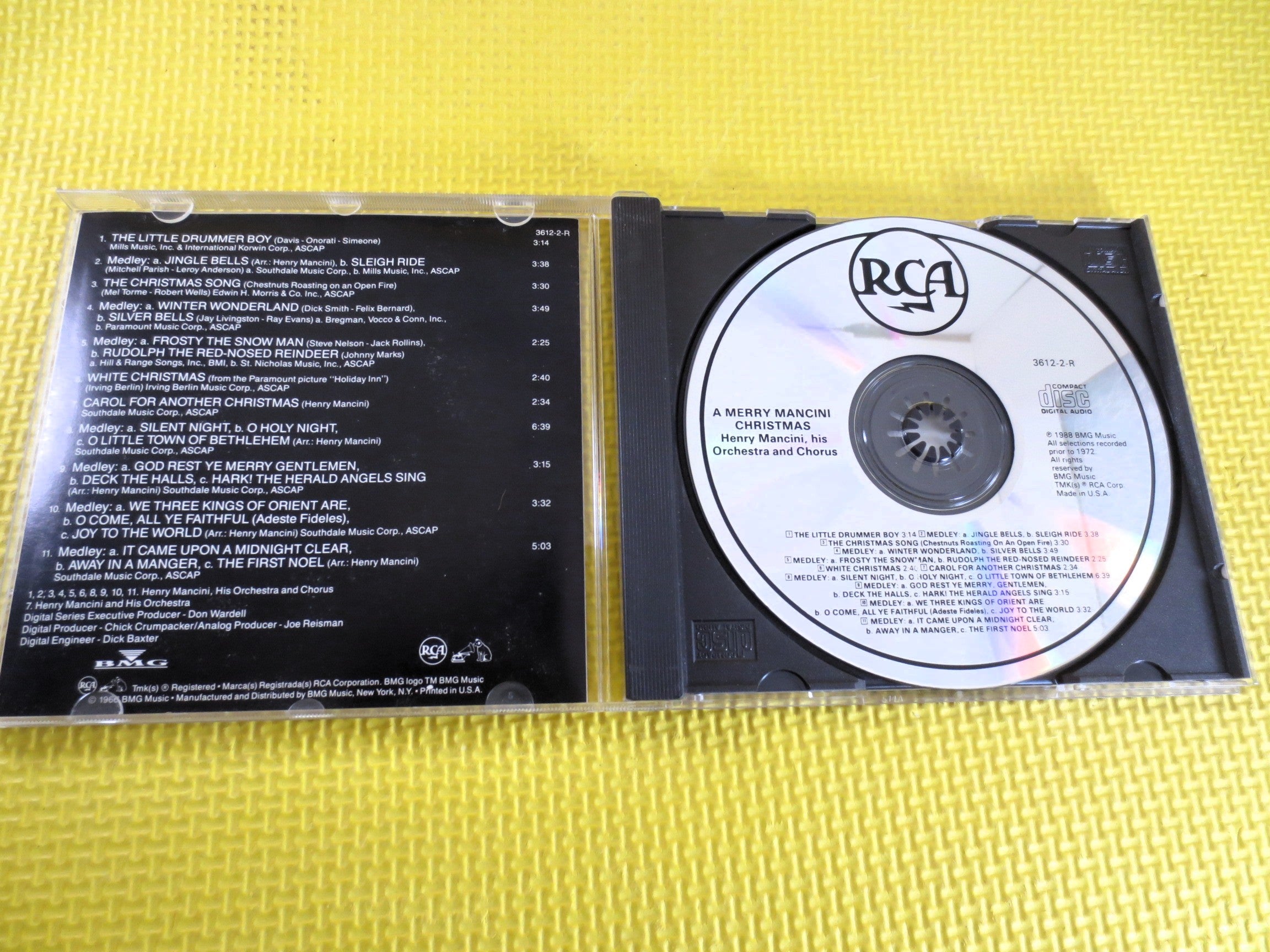 HENRY MANCINI, CHRISTMAS, 1985 Compact Disc, Vintage Cd