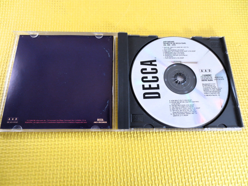 JUDY GARLAND, DECCA Years , Vol. 1 Hits (Cd), 1990 Compact Disc, Vintage Cd