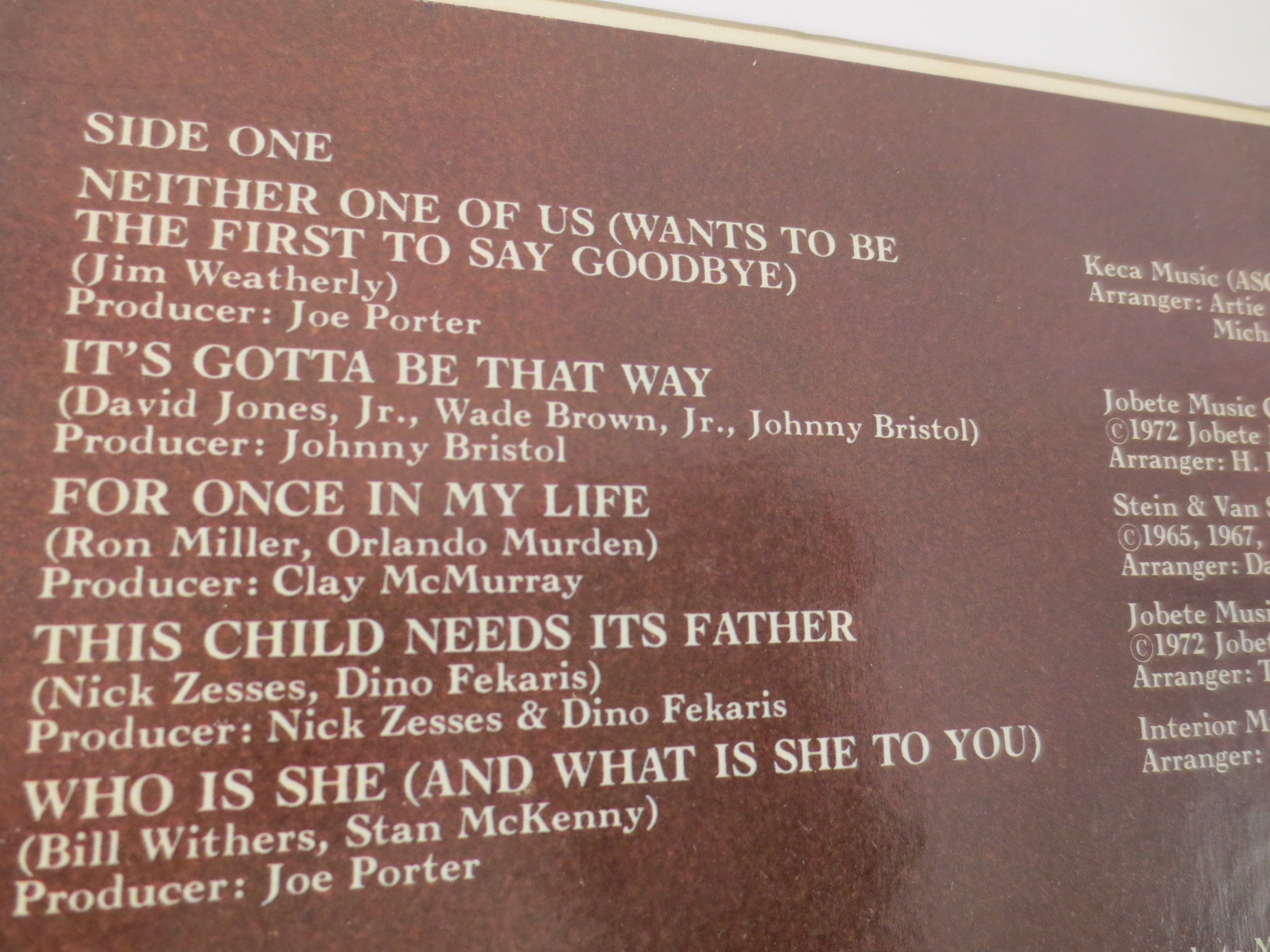 GLADYS KNIGHT and The PIPS, Neither One of Us, Vintage Album, 1973 Record, Vinyl Lp