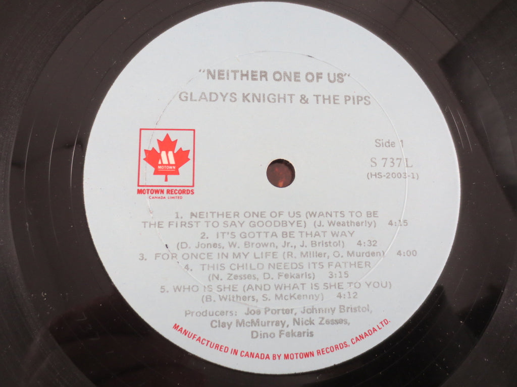 GLADYS KNIGHT and The PIPS, Neither One of Us, Vintage Album, 1973 Record, Vinyl Lp
