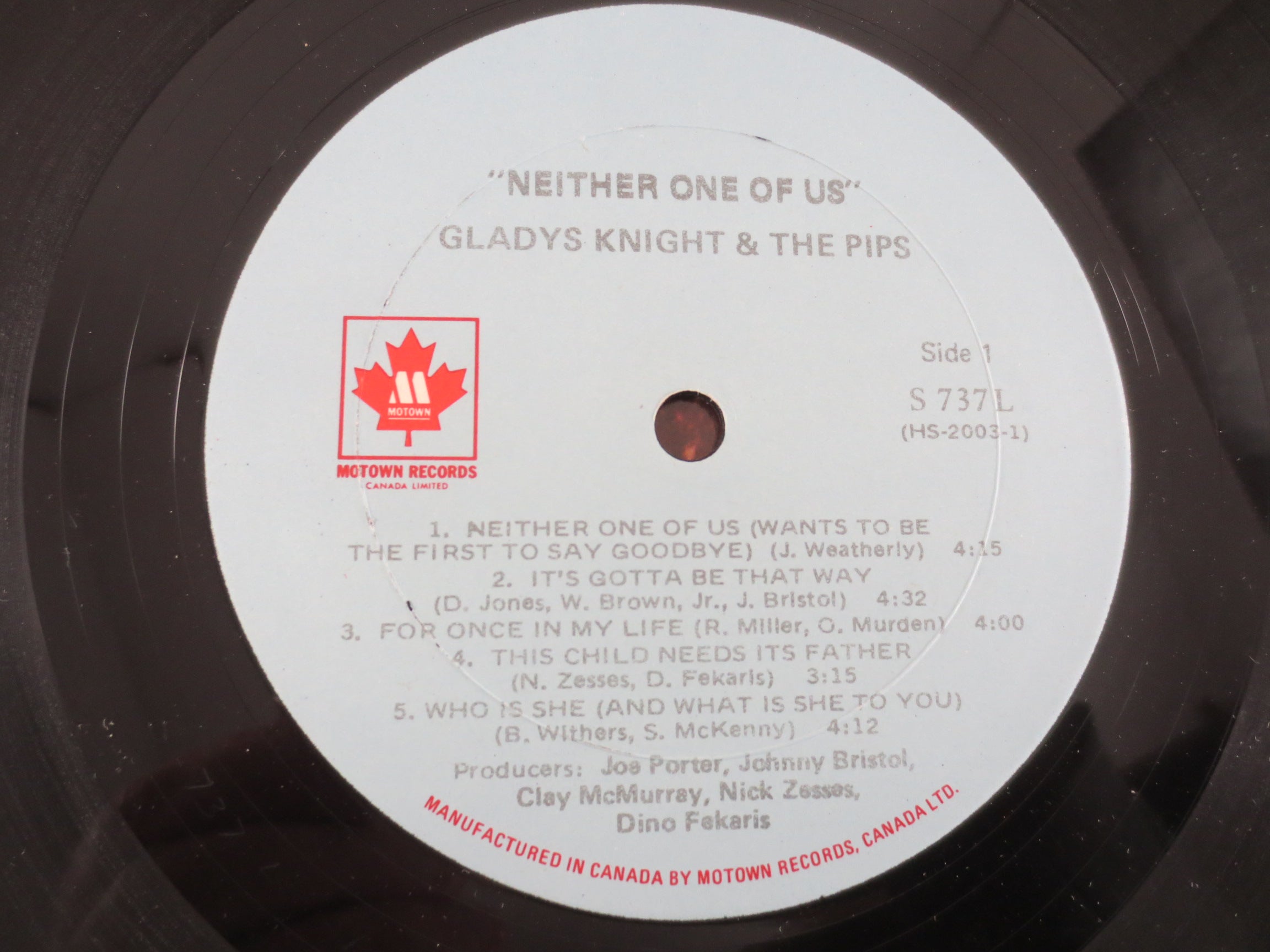GLADYS KNIGHT and The PIPS, Neither One of Us, Vintage Album, 1973 Record, Vinyl Lp