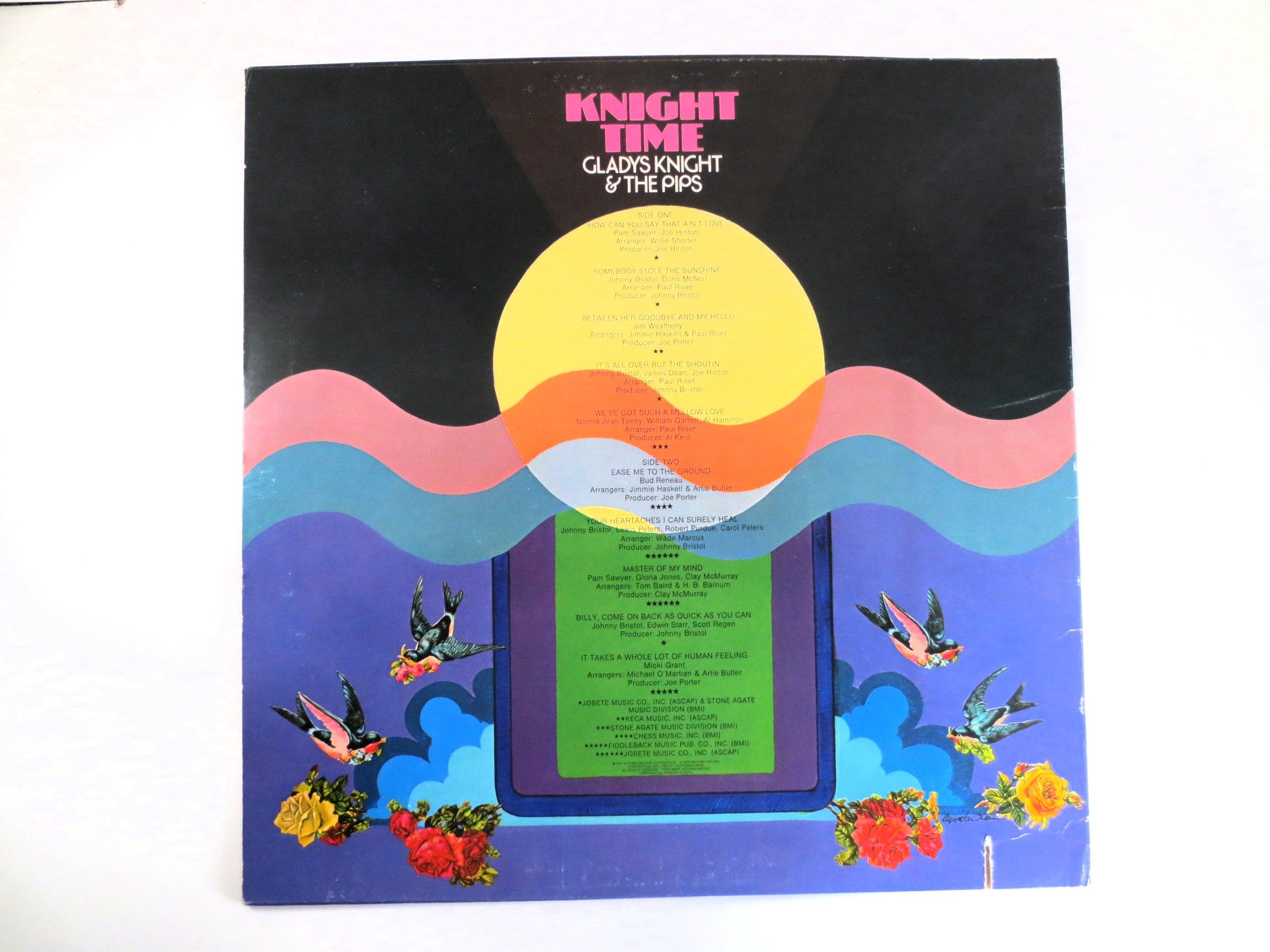 GLADYS KNIGHT and The PIPS, Knight Time, Vintage Album, 1974 Record, Vinyl Lp