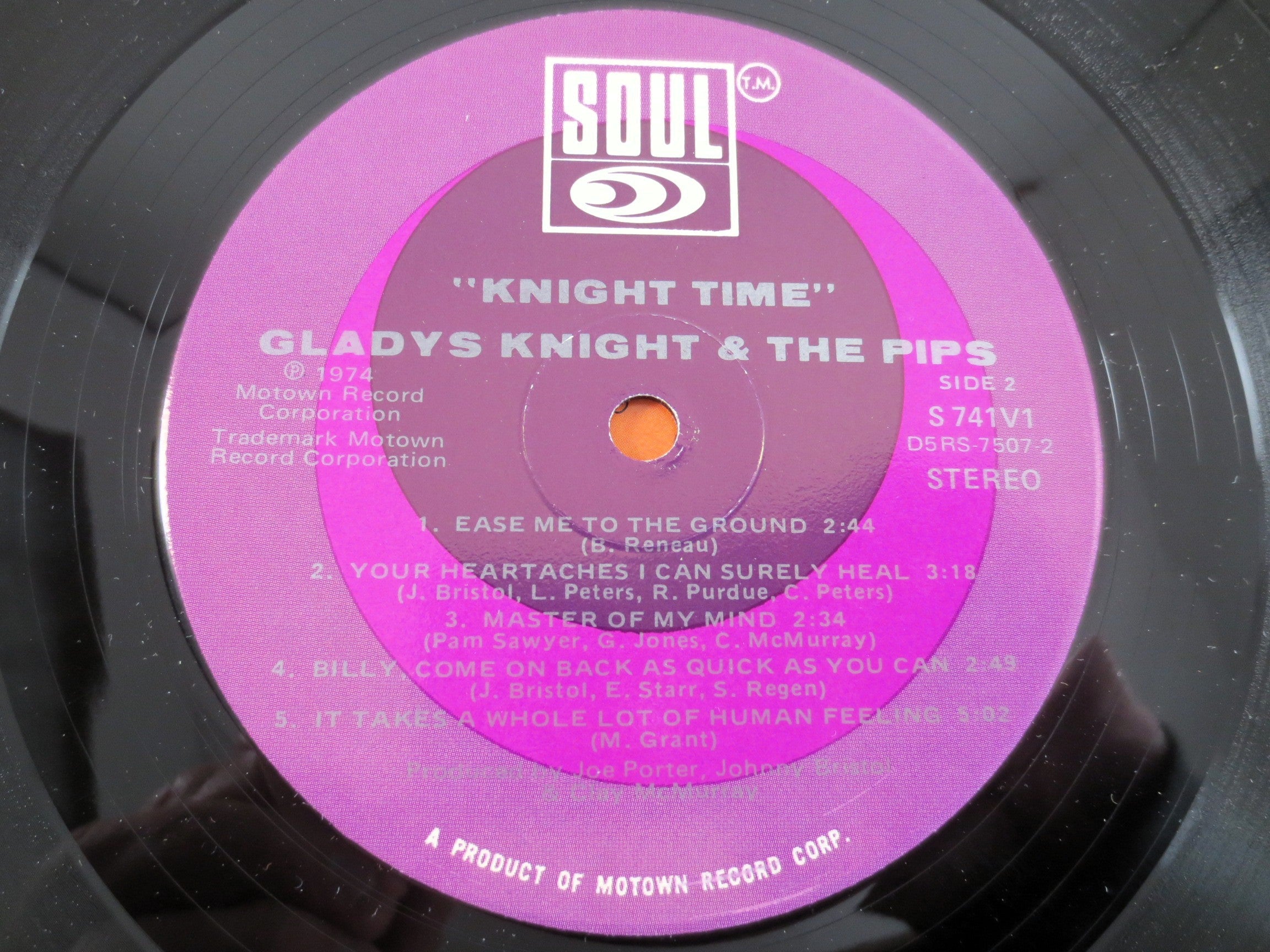 GLADYS KNIGHT and The PIPS, Knight Time, Vintage Album, 1974 Record, Vinyl Lp