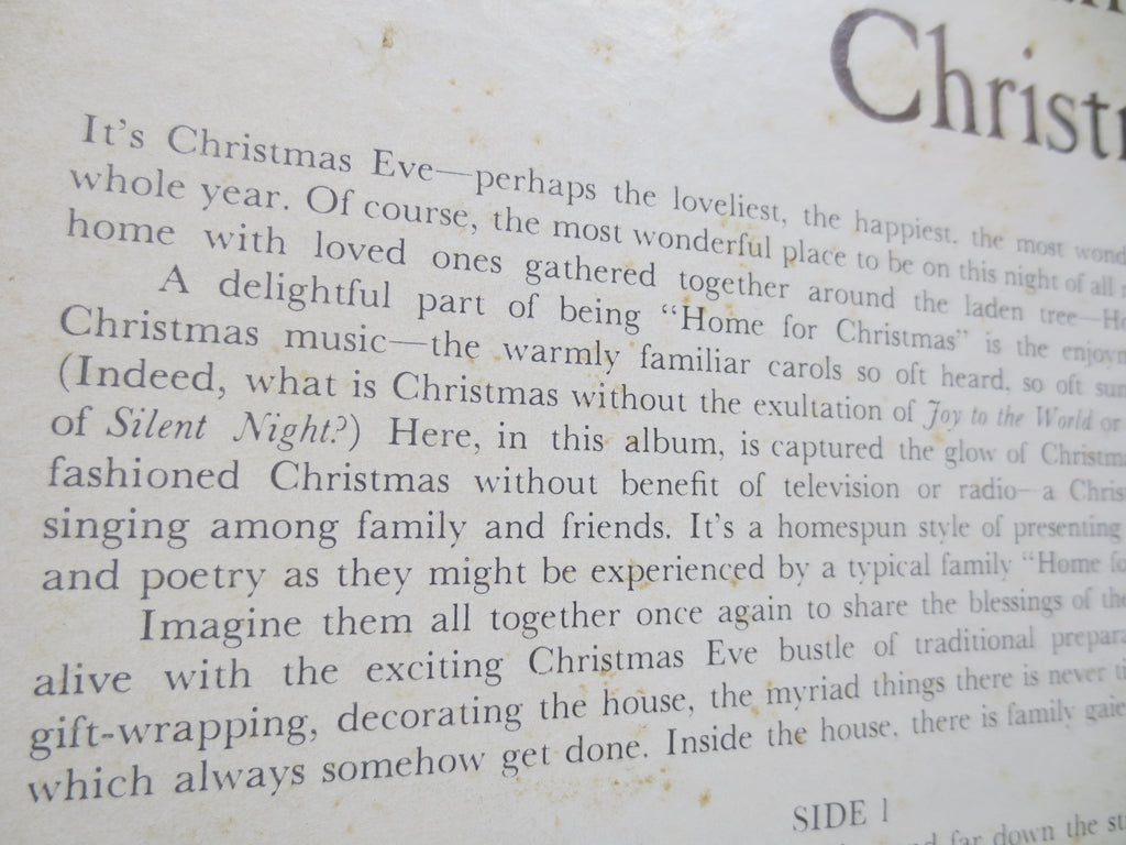 CHRISTMAS Album, HOME for CHRISTMAS, Christmas Records, Christmas, Christmas Music, Christmas Lp, Choir Lp, 1964 Record