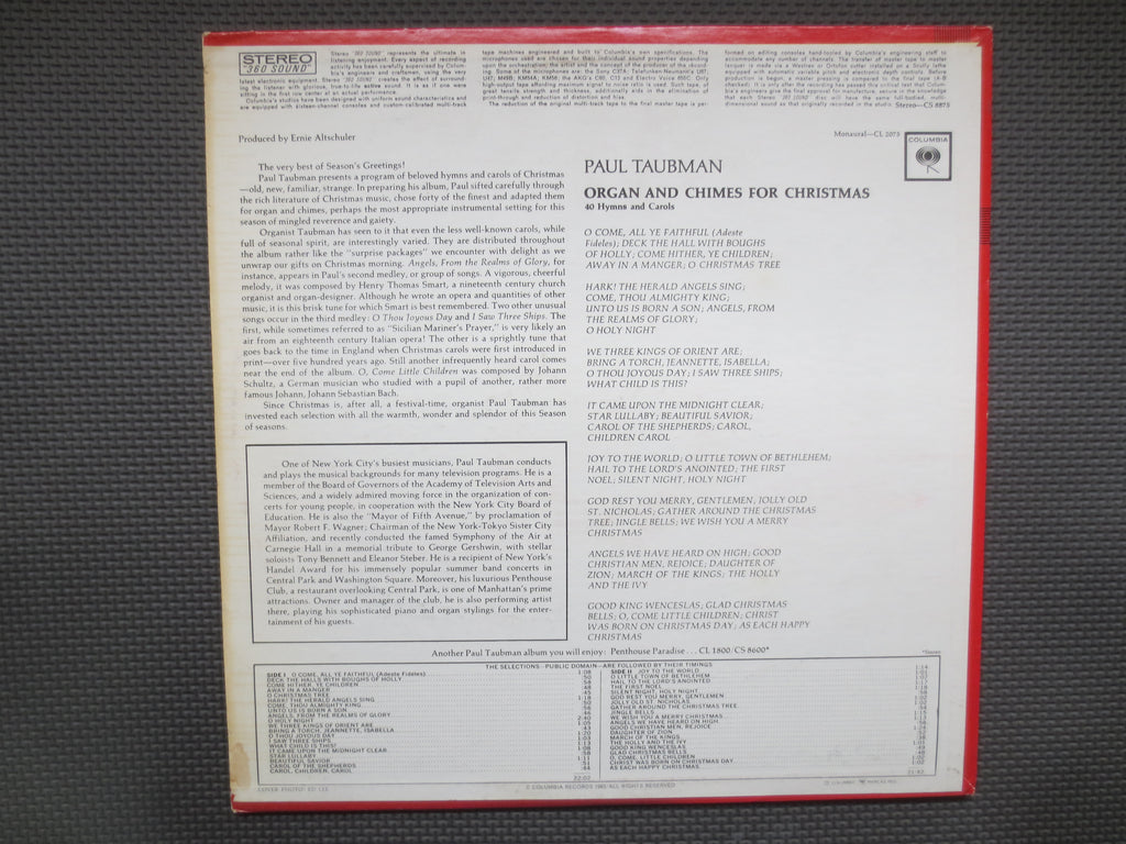 Paul Taubman – Organ and Chimes Christmas (1963) Vinyl LP