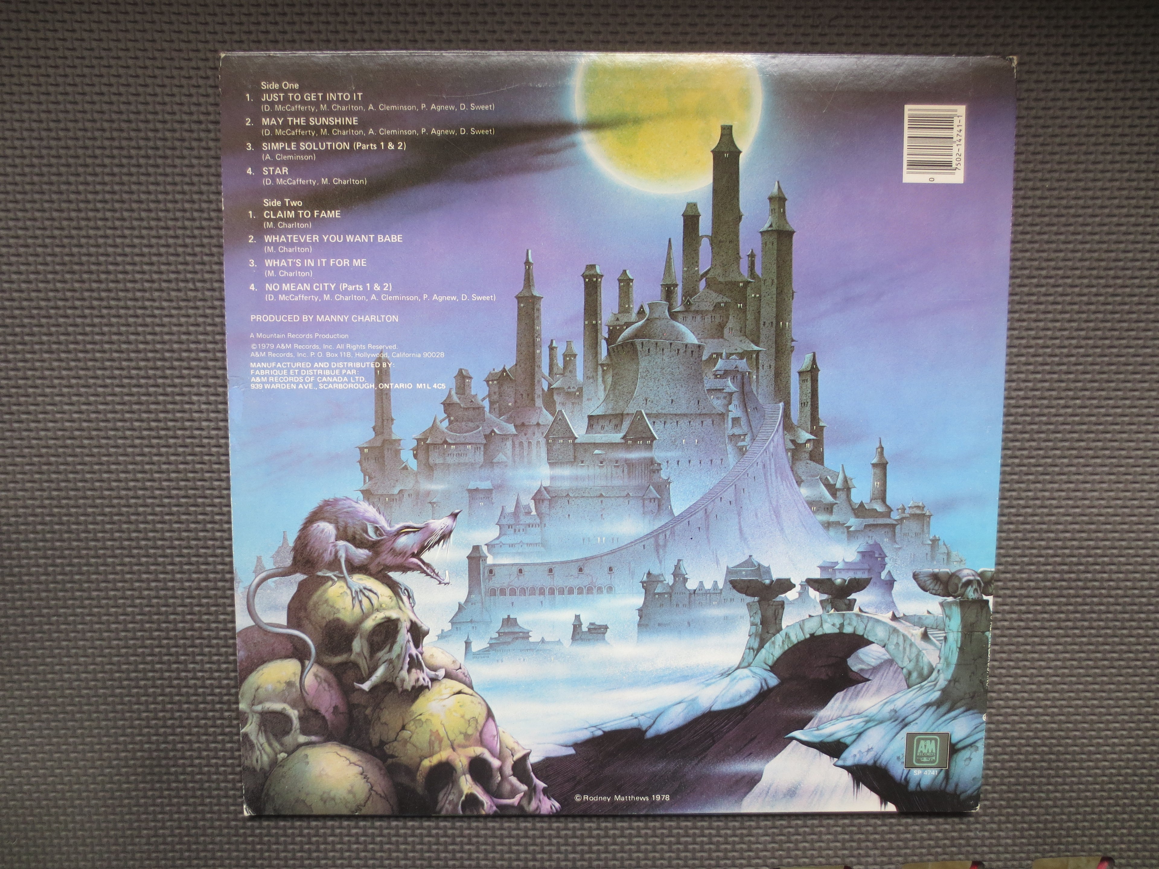 NAZARETH, No Mean City, Vintage Album, 1979 Record, Vinyl Lp