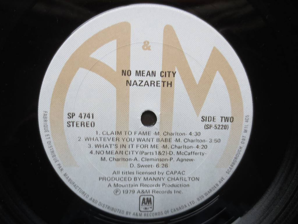 NAZARETH, No Mean City, Vintage Album, 1979 Record, Vinyl Lp