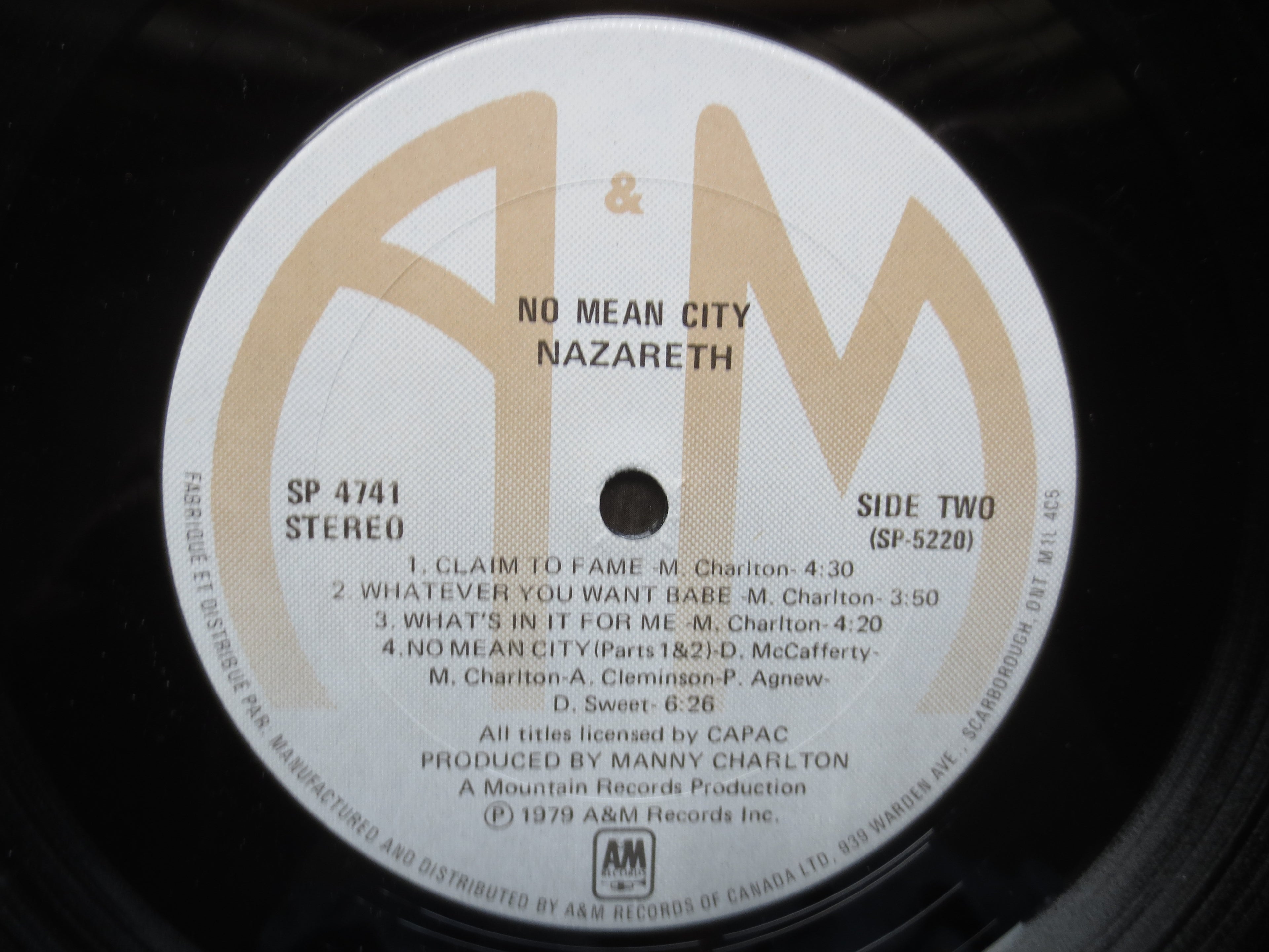 NAZARETH, No Mean City, Vintage Album, 1979 Record, Vinyl Lp
