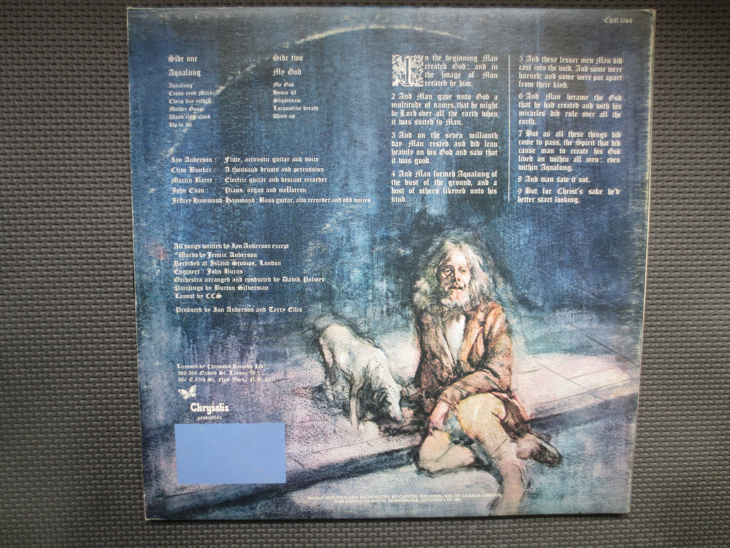 JETHRO TULL, AQUALUNG, Jethro Tull Records, Jethro Tull Albums, Jethro Tull lps, Classic Rock Record, Rock Lp, 1971 Records