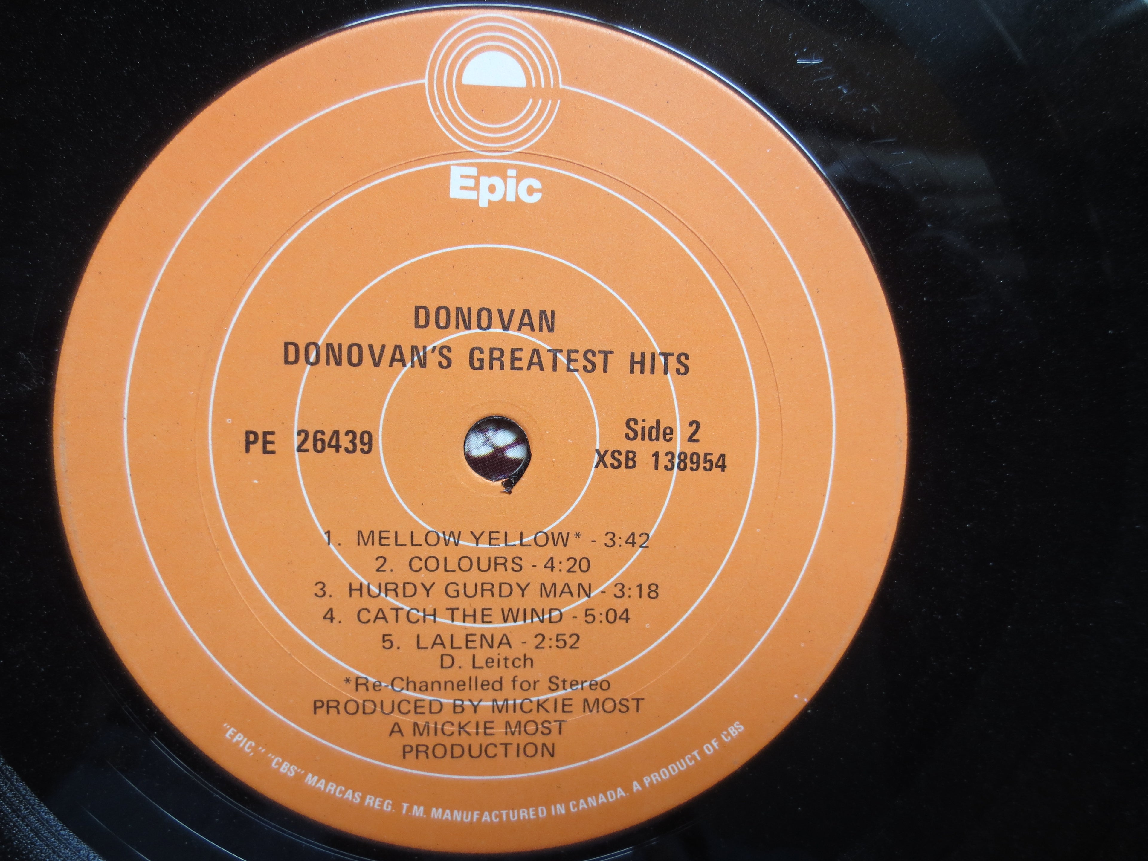 Donovan – Donovan's Greatest Hits (1969) Vinyl LP