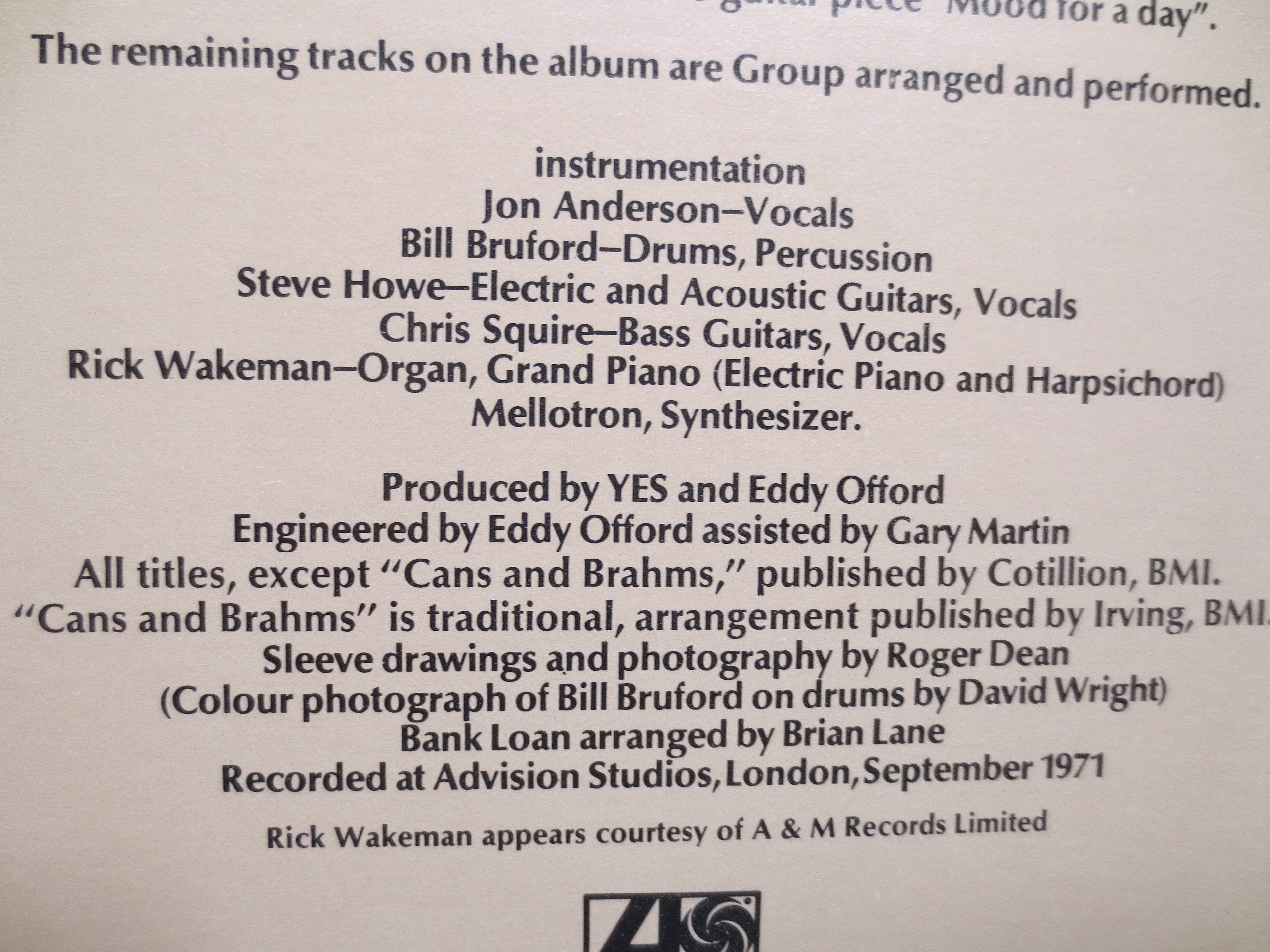 Yes – Fragile (1972) Vinyl LP
