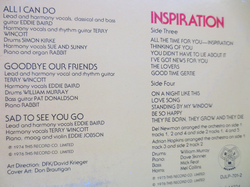 Amazing Blondel – Mulgrave Street / Inspiration (1976) Vinyl 2xLP