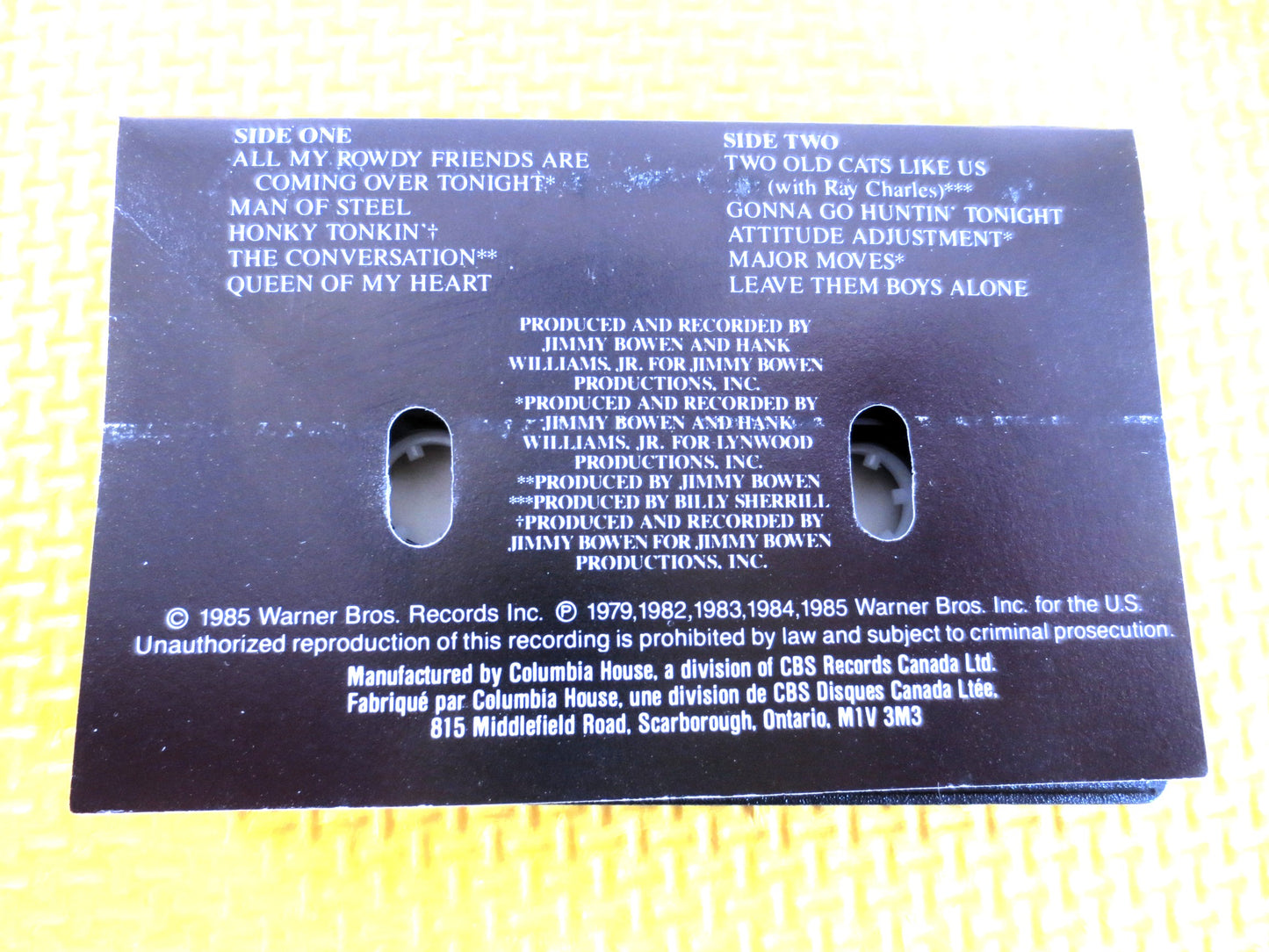 HANK WILLIAMS Jr, GREATEST Hits, Volume 2, Hank Williams Tape, Hank Williams Album, Tape Cassette, Country Cassette, Cassette