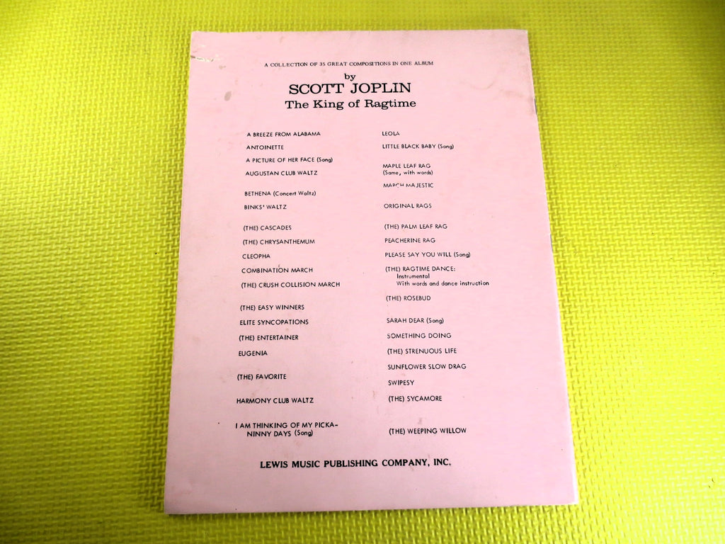 Scott Joplin – King of Ragtime Sheet Music Book (Piano)