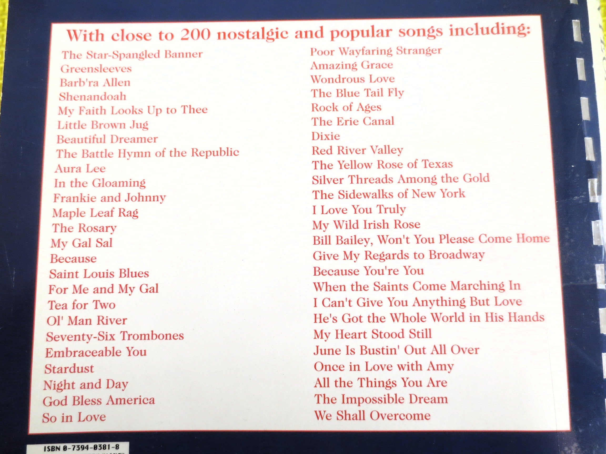Best-Loved Songs of the American People – Sheet Music Book (Piano/Vocal)