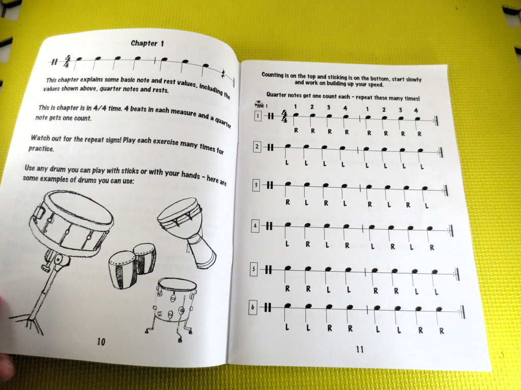 Kid’s Rock Drum Method – Sheet Music Instruction Book