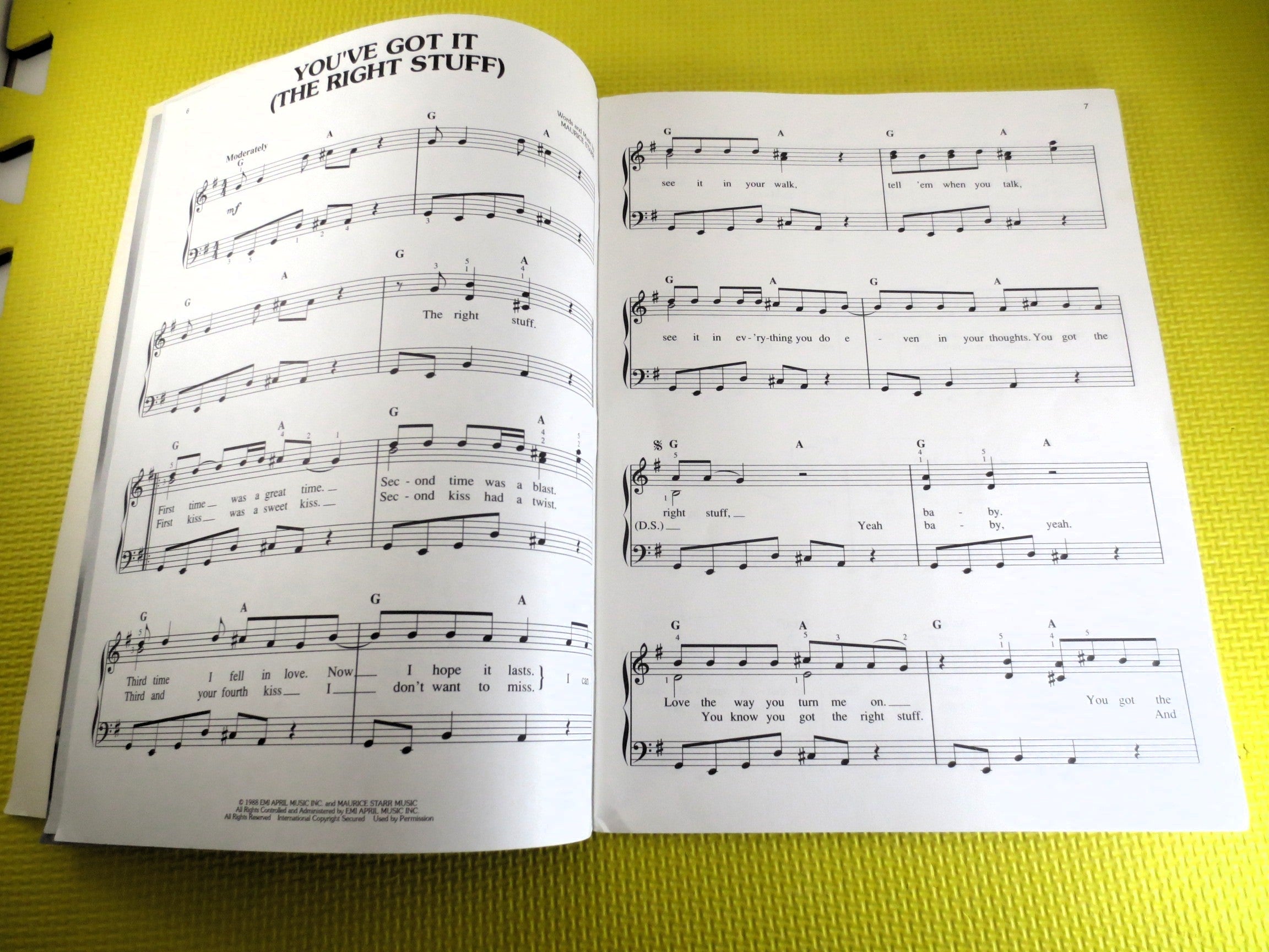New Kids on the Block – Hangin’ Tough Sheet Music Book (1989)