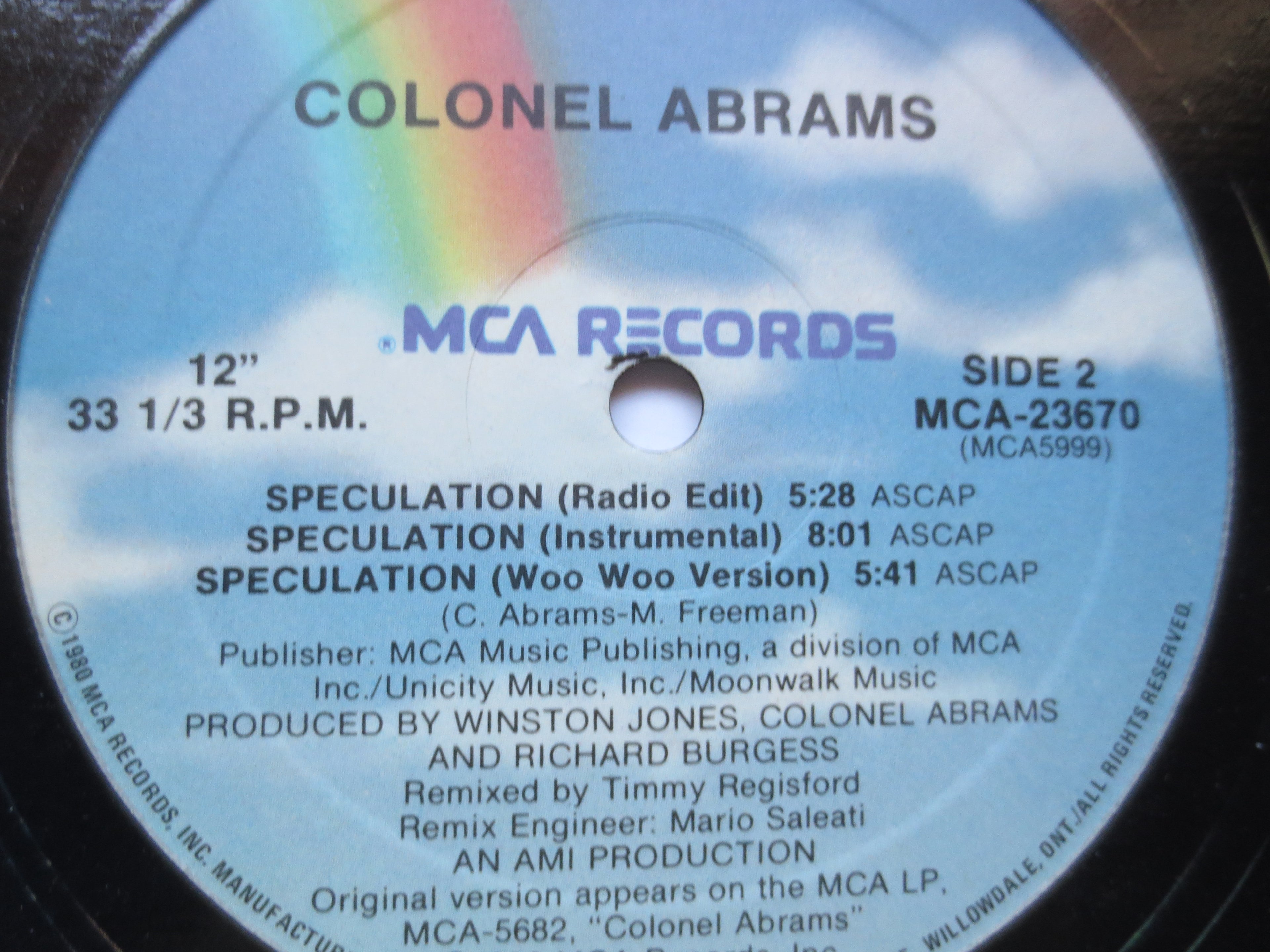 COLONEL ABRAMS, SPECULATION, Colonel Abrams Album, Colonel Abrams Ep, Funk Albums, Soul Record, Funk Record, 1986 Records