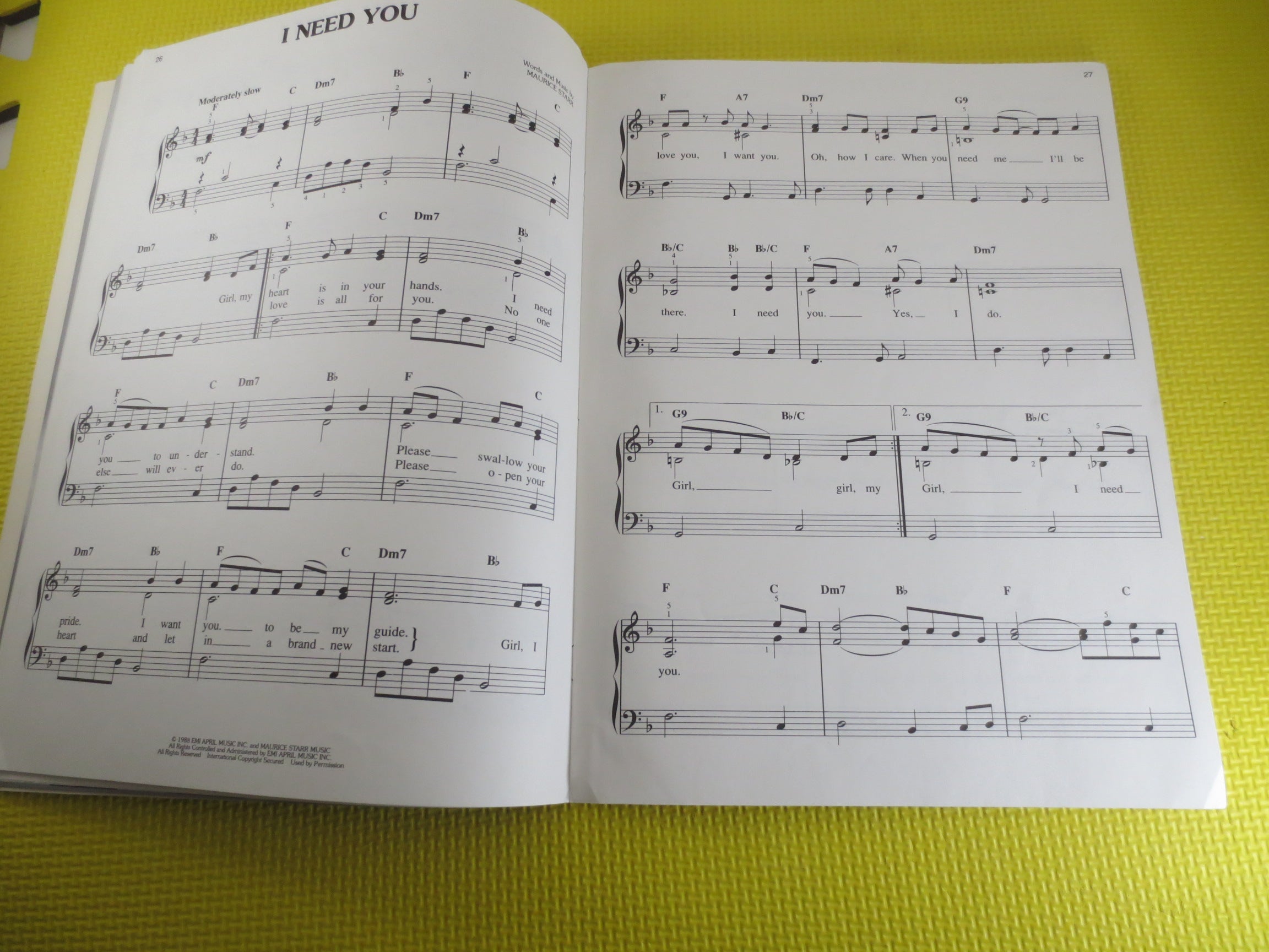 New Kids on the Block – Hangin’ Tough Sheet Music Book (1989)