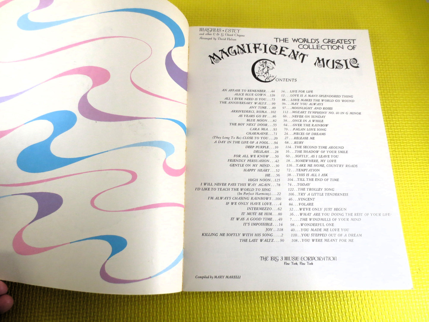 SHEET Music Book, MAGNIFICENT MUSIC, Sheet Music, Music Books, Piano Book, Classic Books, Music Songbook, Vintage Music Book, Songbook