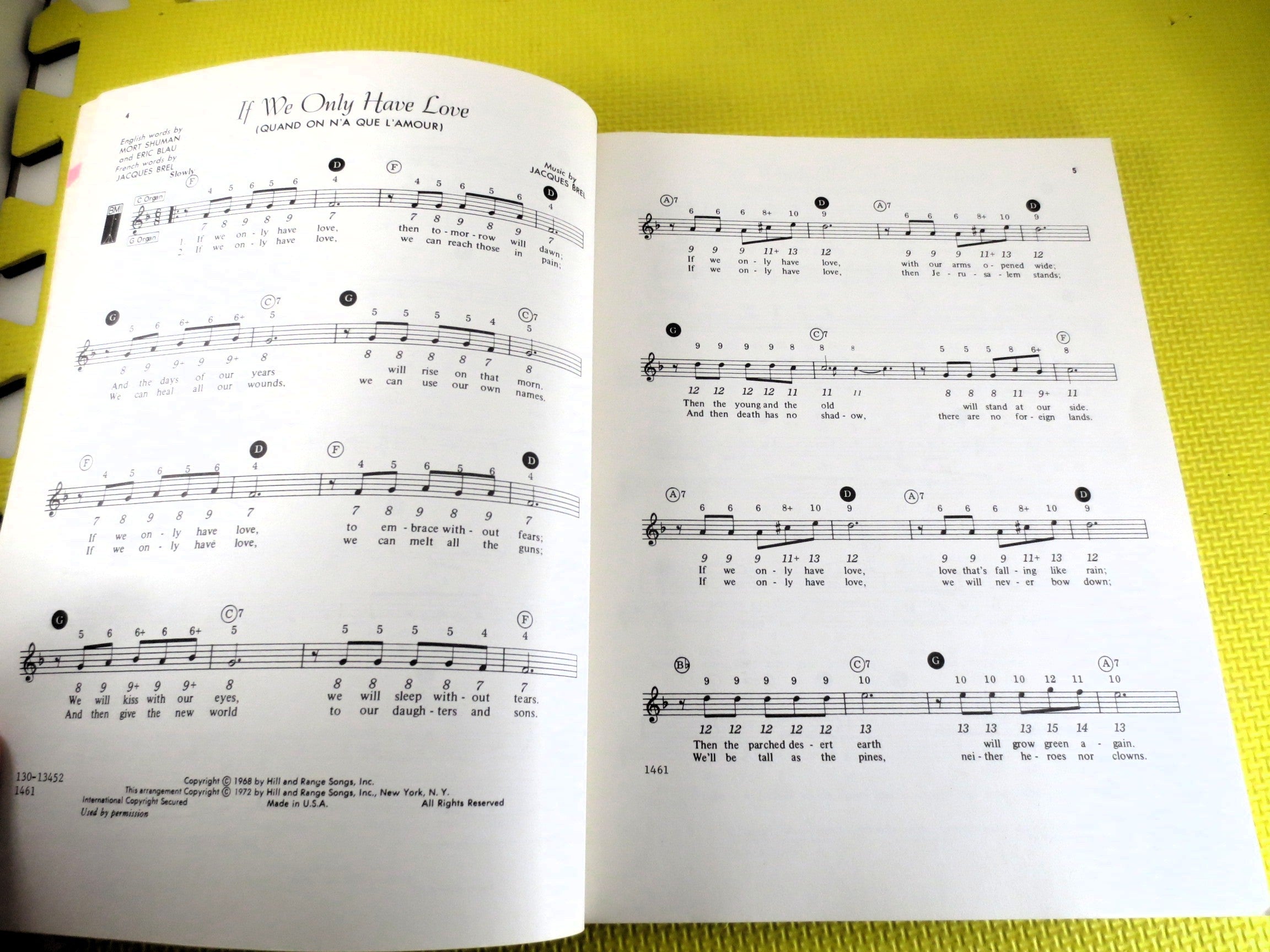 The World’s Greatest Collection of Magnificent Music – Sheet Music Book (1973)